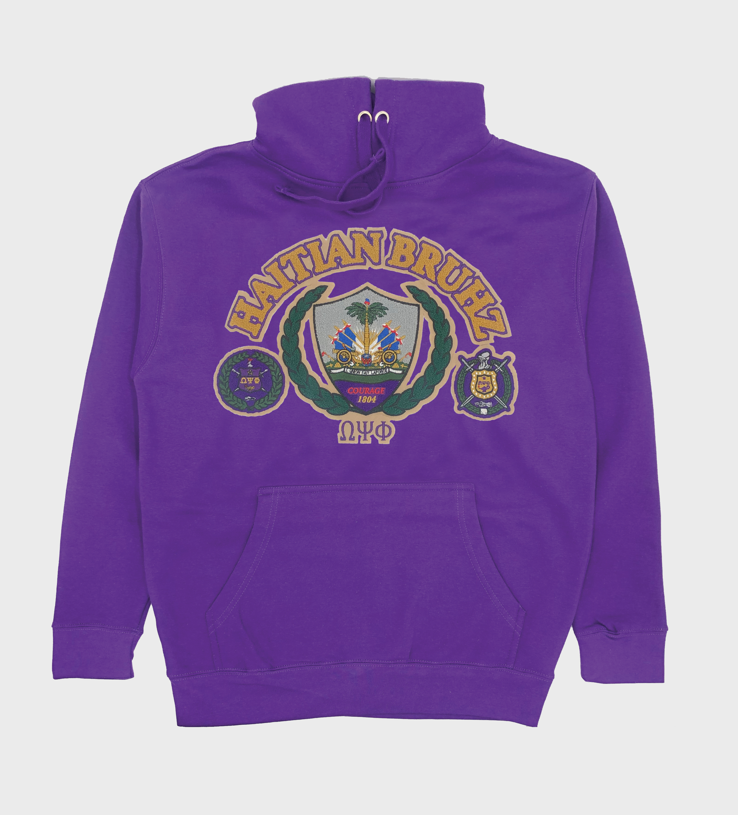 Haitian Bruhz Chenille Patch Hoodie Purple