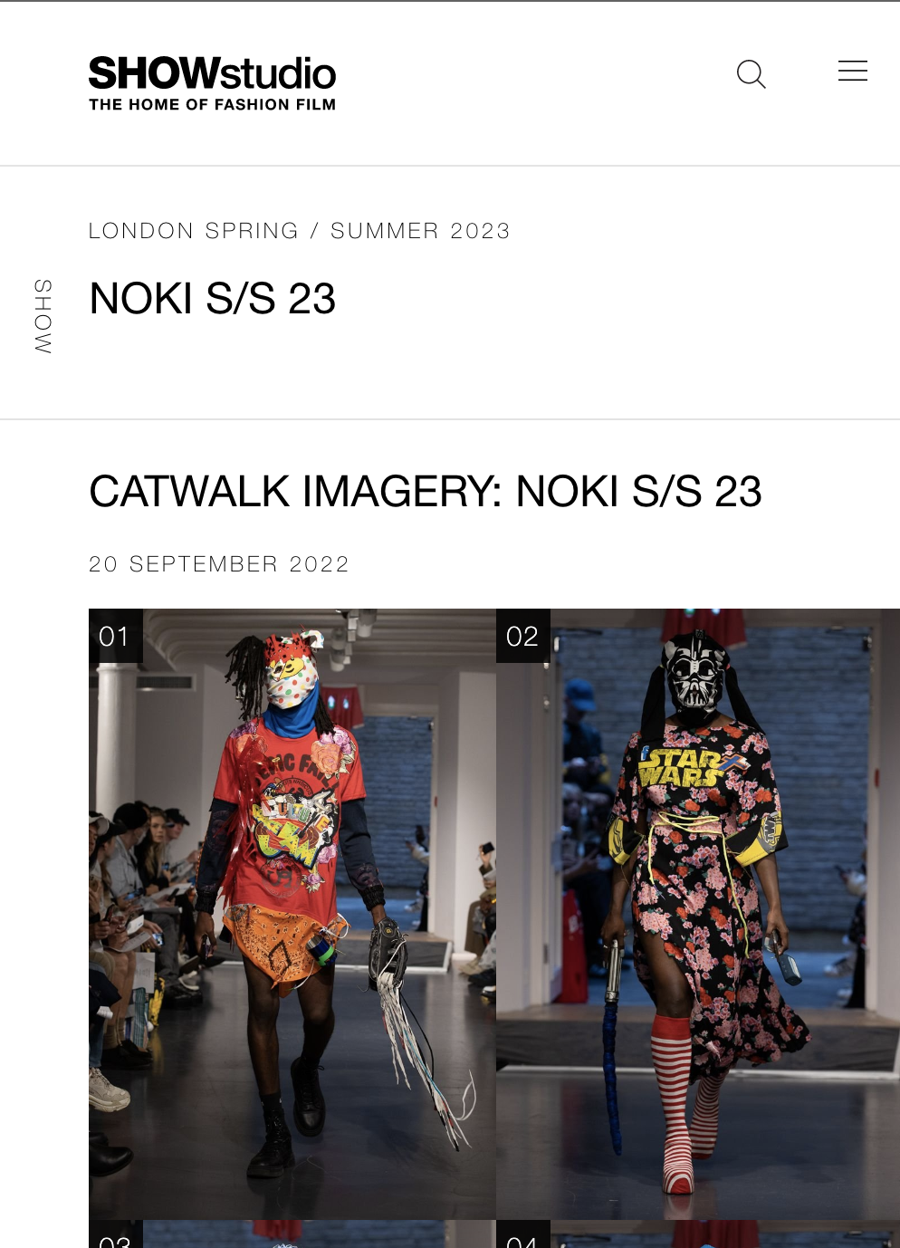 SHOWstudio, September 2022