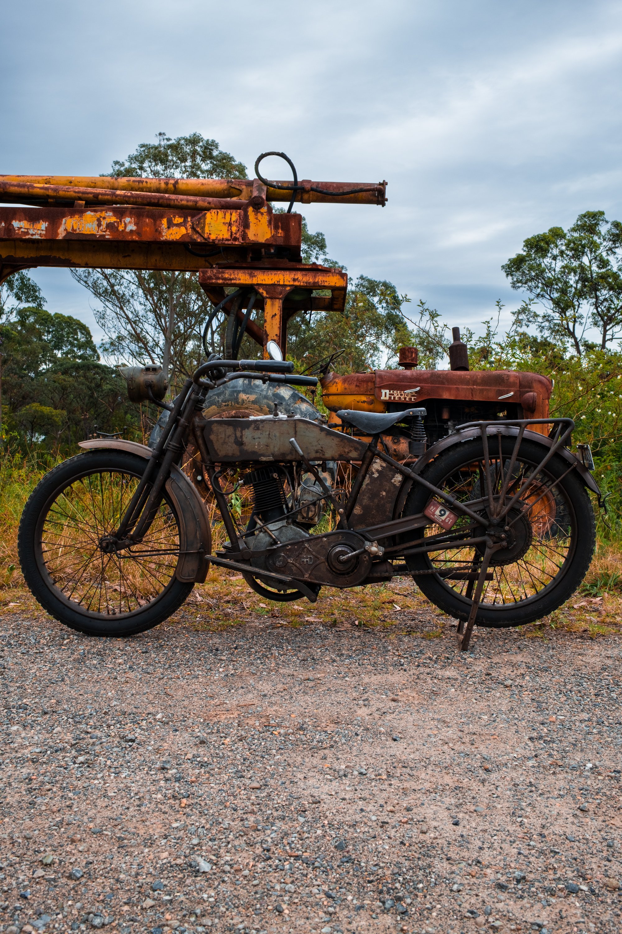 1915 Harley-Davidson motorcycle photographed in Australia, still running