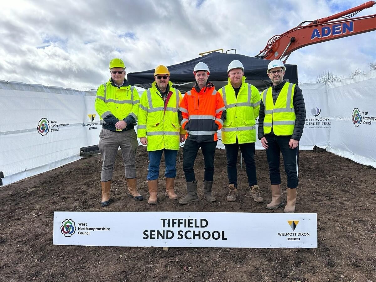 Work has begun on Tiffield SEND School, a new school located in Towcester which will provide places for children and young people with special educational needs and/or disabilities. 

With the school set to open in Autumn 2025, Mitch Dale and his tea