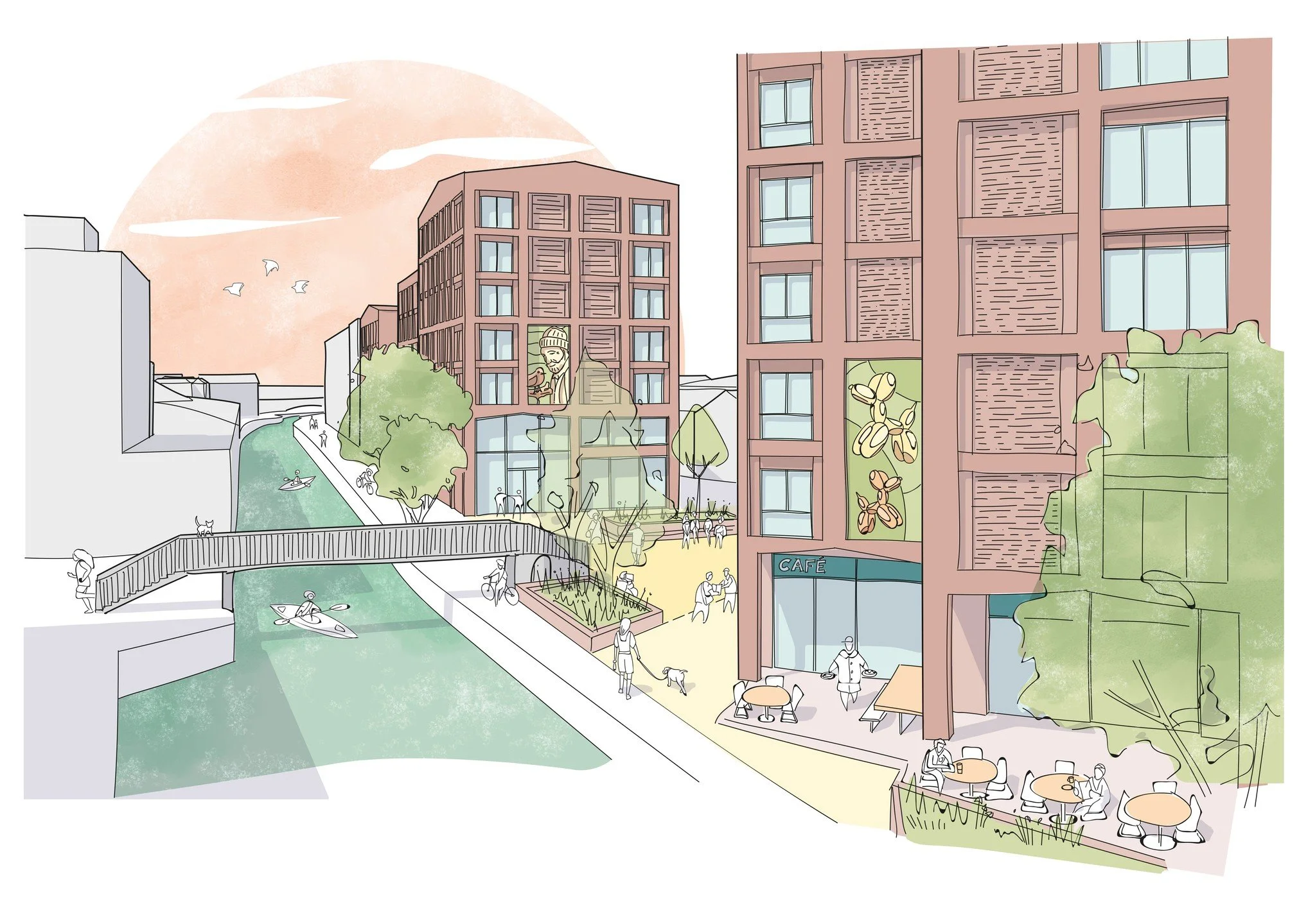 It's sketch Friday! 

We find that sketches like this are a great way to illustrate how the design works within the site context and how it will be perceived by the wider community.

#architecture #sketches #newdevelopment #construction
