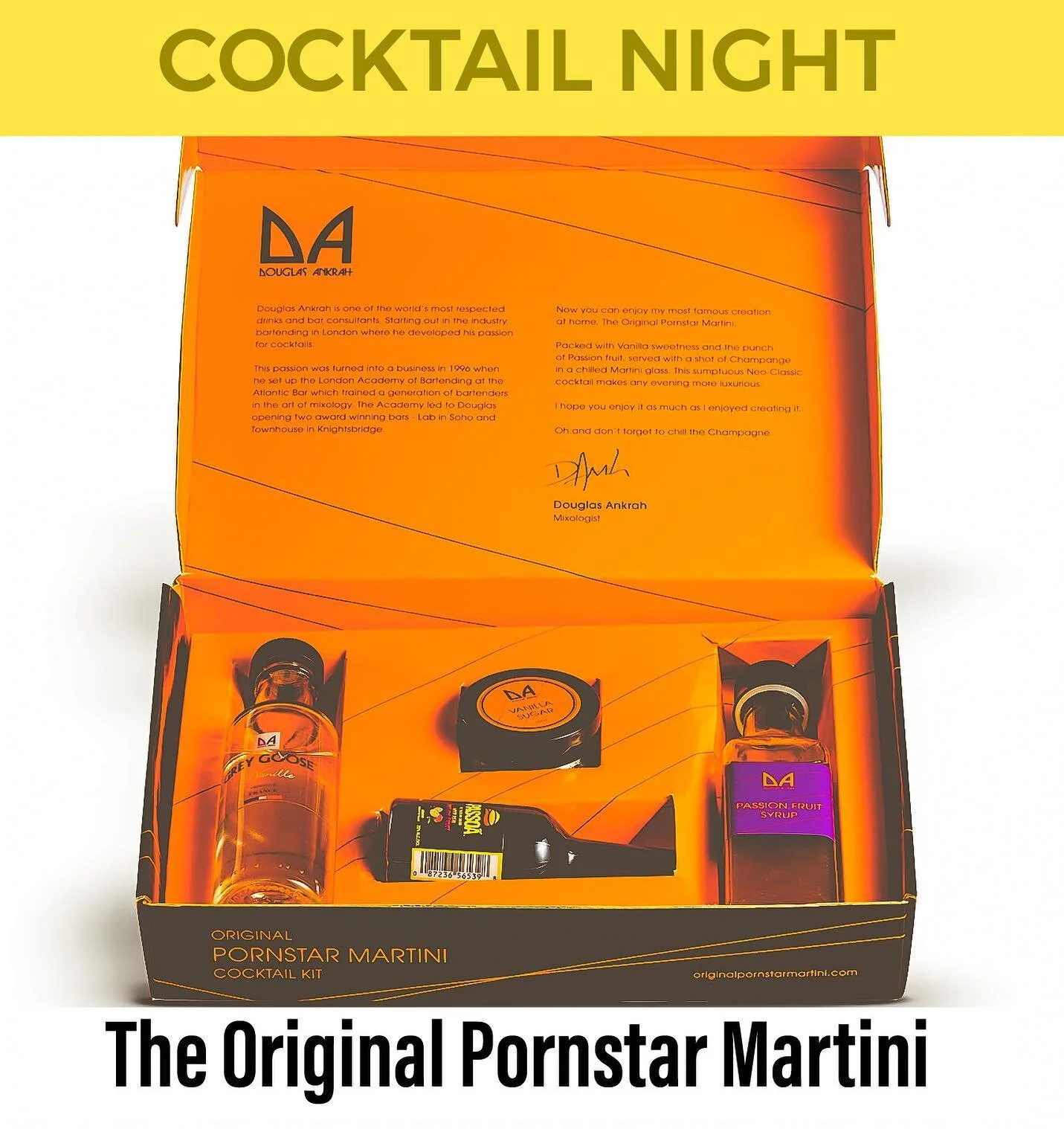 Available to order via our website or Amazon Prime.
.
.
Looking for something on Valentine&rsquo;s day, why not book our Live masterclass hosted by Douglas Ankrah.
.
.

#pornstarmartini
#cocktails #OPMK #cocktailsofinstagram #cocktailsathome #cocktailkit #pstar #bespokegifts #cocktaillovers
#corporategifting #valentinesday