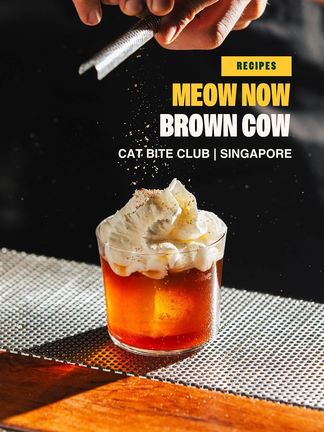 Cat Bite Club&rsquo;s Meow Now Brown Cow
📍 @catbiteclub (Singapore)
📥 Save this recipe, or share with your favourite cocktail lover

Like your nightcap to double as dessert? Cat Bite Club have got your covered (in whipped cream, that is).

Mexico m