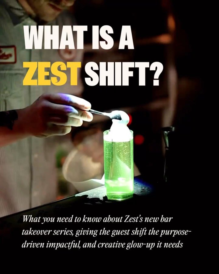 Zest Shifts are what we think guest shifts should be. 🍸

They&rsquo;re purpose-driven; concept-led; stuffed with creativity, education and cultural learnings; impactful for everyone involved&mdash;and a helluva lot of fun, of course. 

➡️After the s