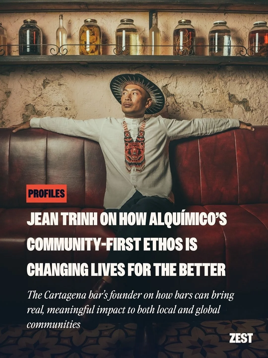In the 10 years since opening its doors, it has become clear that Alqu&iacute;mico is more than a bar, and Jean Trinh is more than a bar owner. 

The Colombian cocktail hotspot has ranked as high as 8th on the World&rsquo;s 50 Best Bars list, but its