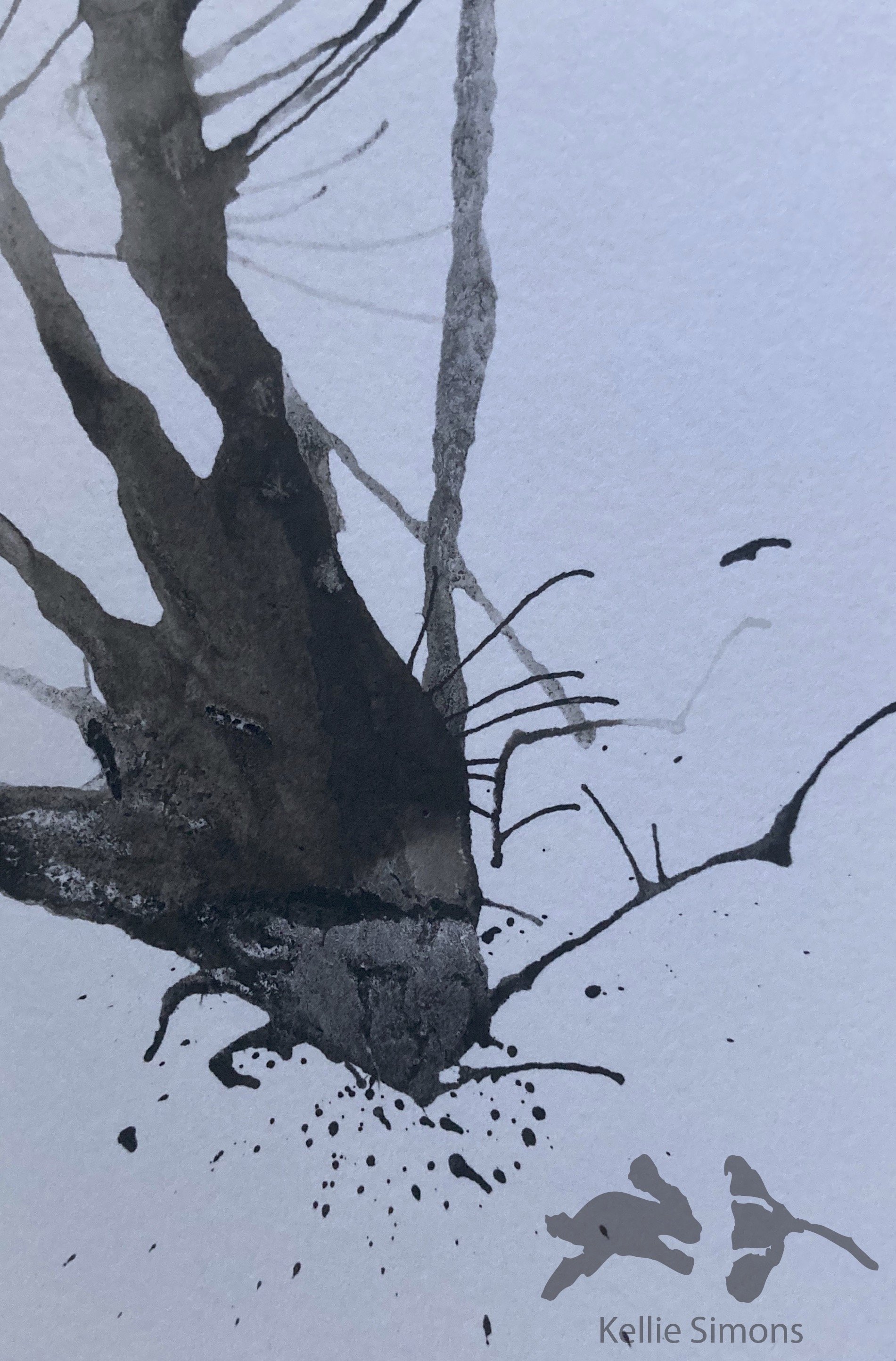 Hansel & Gretel Horror Revisited 2A (Ink on paper, 2.5x3.5 inches, November 2020)