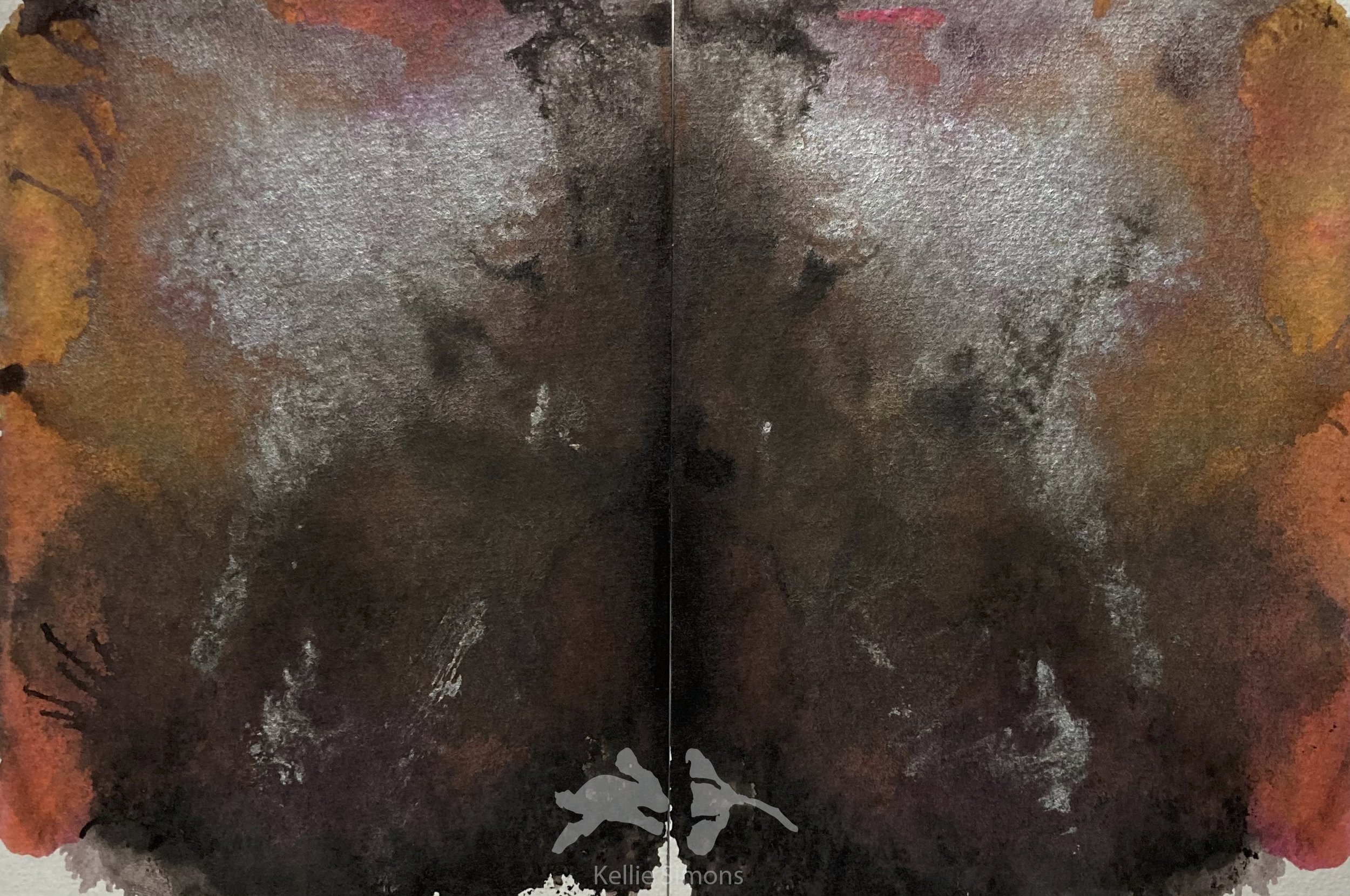 Exploring the Depth of Creativity Under the Stars (Ink on paper, 9x6 inches together, February 2024)