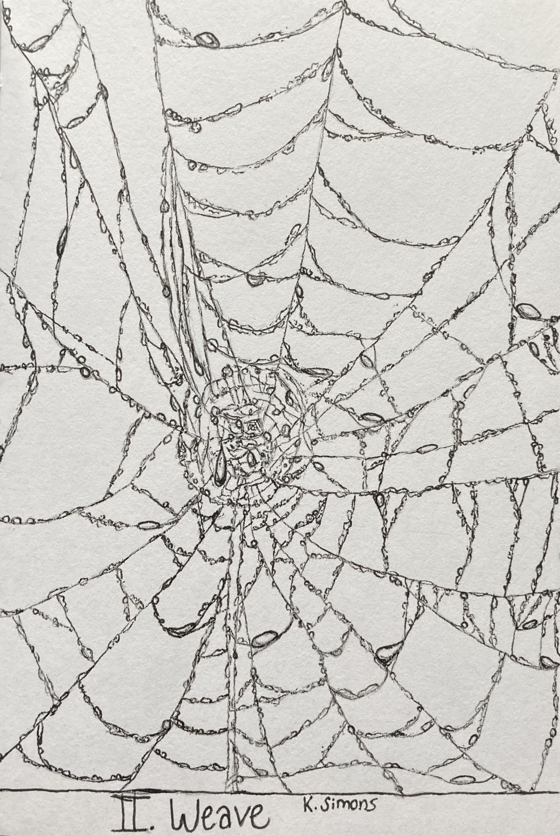 Weave (Pen & pencil on paper, 4x6 inches, October 2025)
