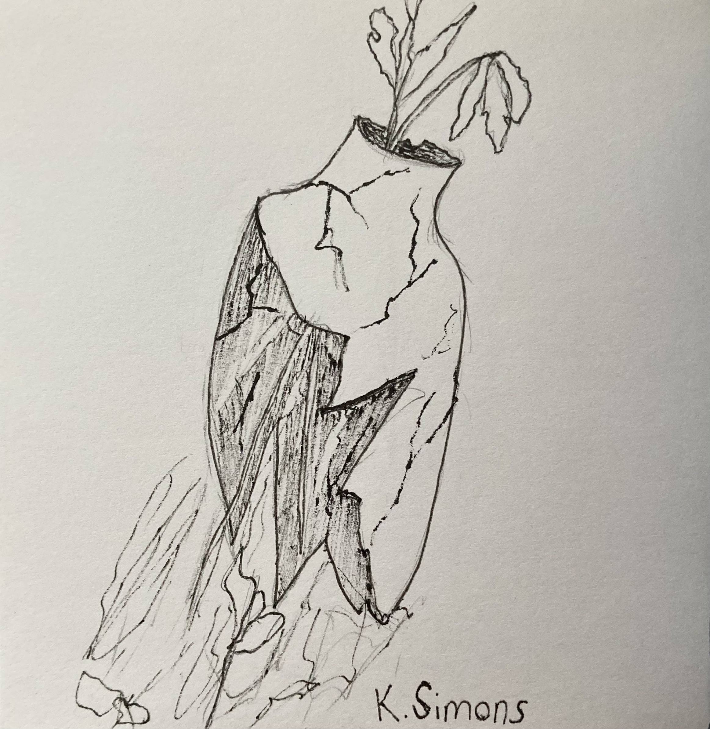 Blunder (Pen & pencil on paper, 3.75x3.75 inches, October/November 2025)