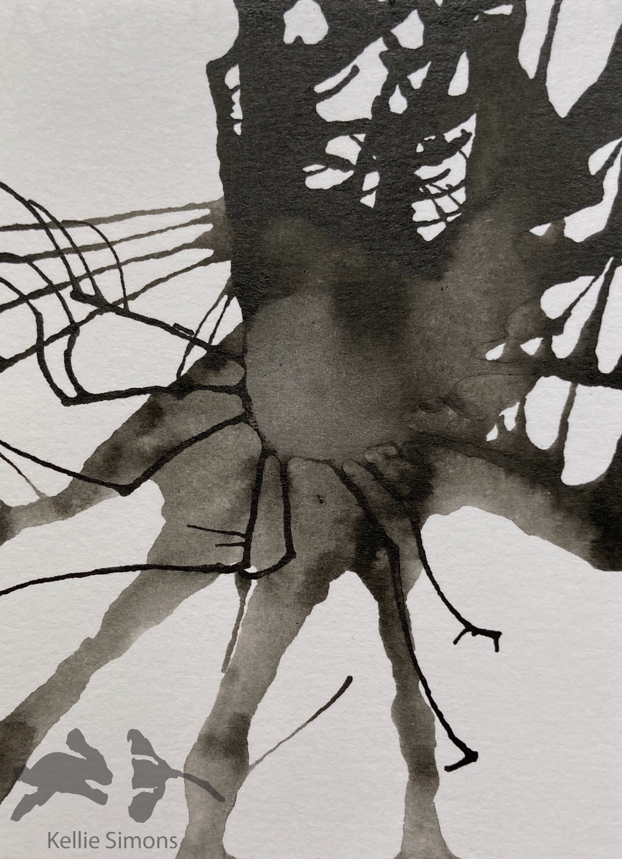 Hansel & Gretel Horror 3A (Ink on paper, 2.5x3.5 inches, October 2020)