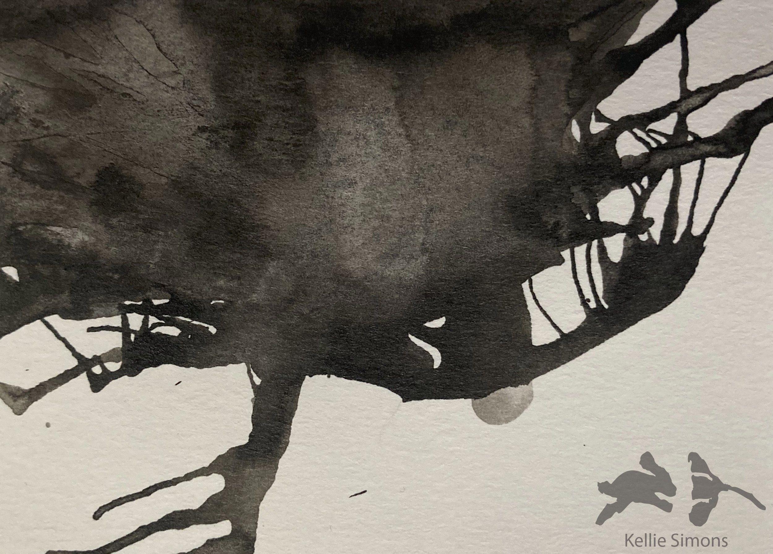The Six Servants Horror Revisited 1A (Ink on paper, 3.5x2.5 inches, October 2020)