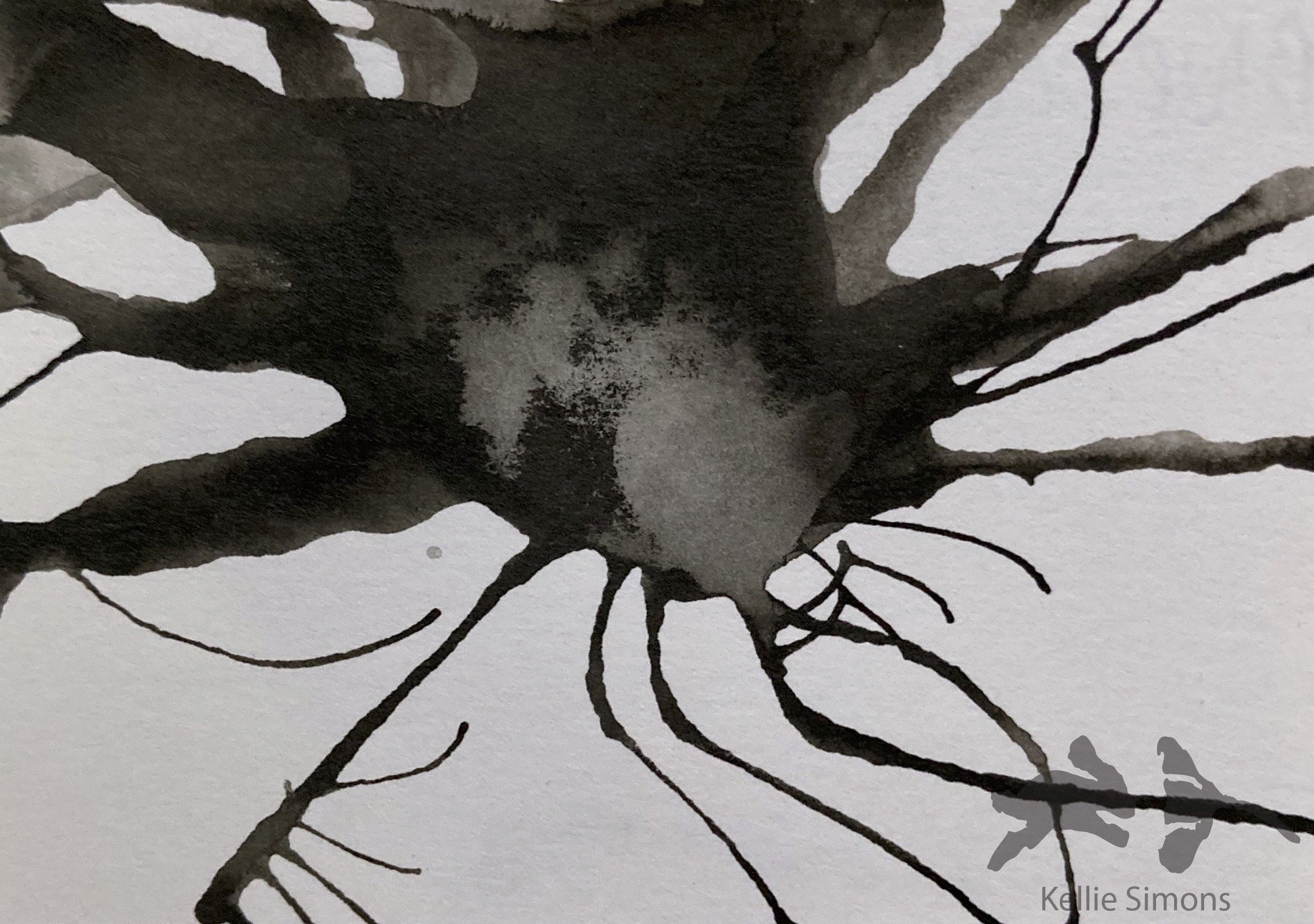 Bluebeard Horror 1A (Ink on paper, 3.5x2.5 inches, October 2020)