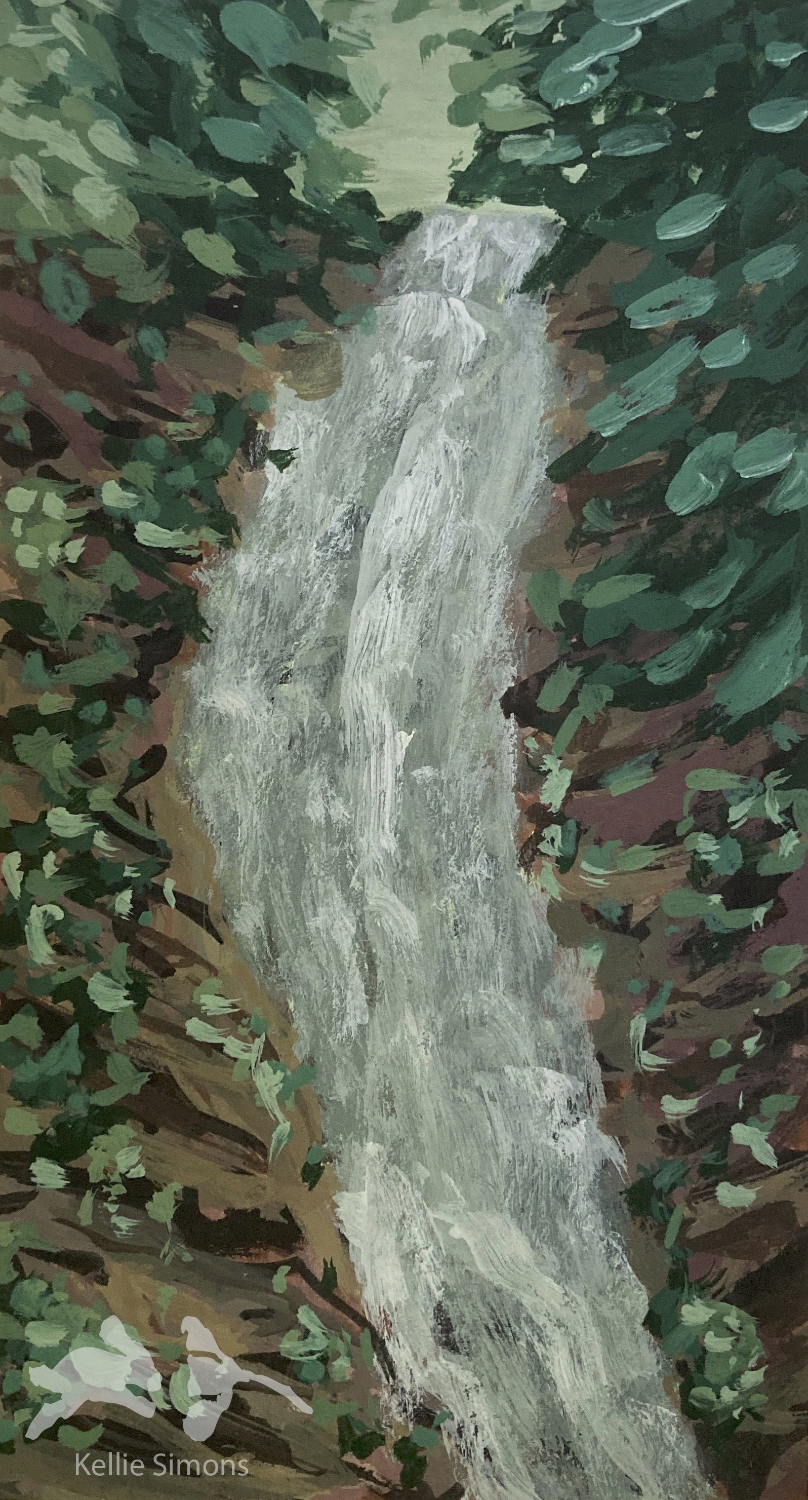 Germany Memory (Gouache on paper, 3.75x7 inches, May 2022)