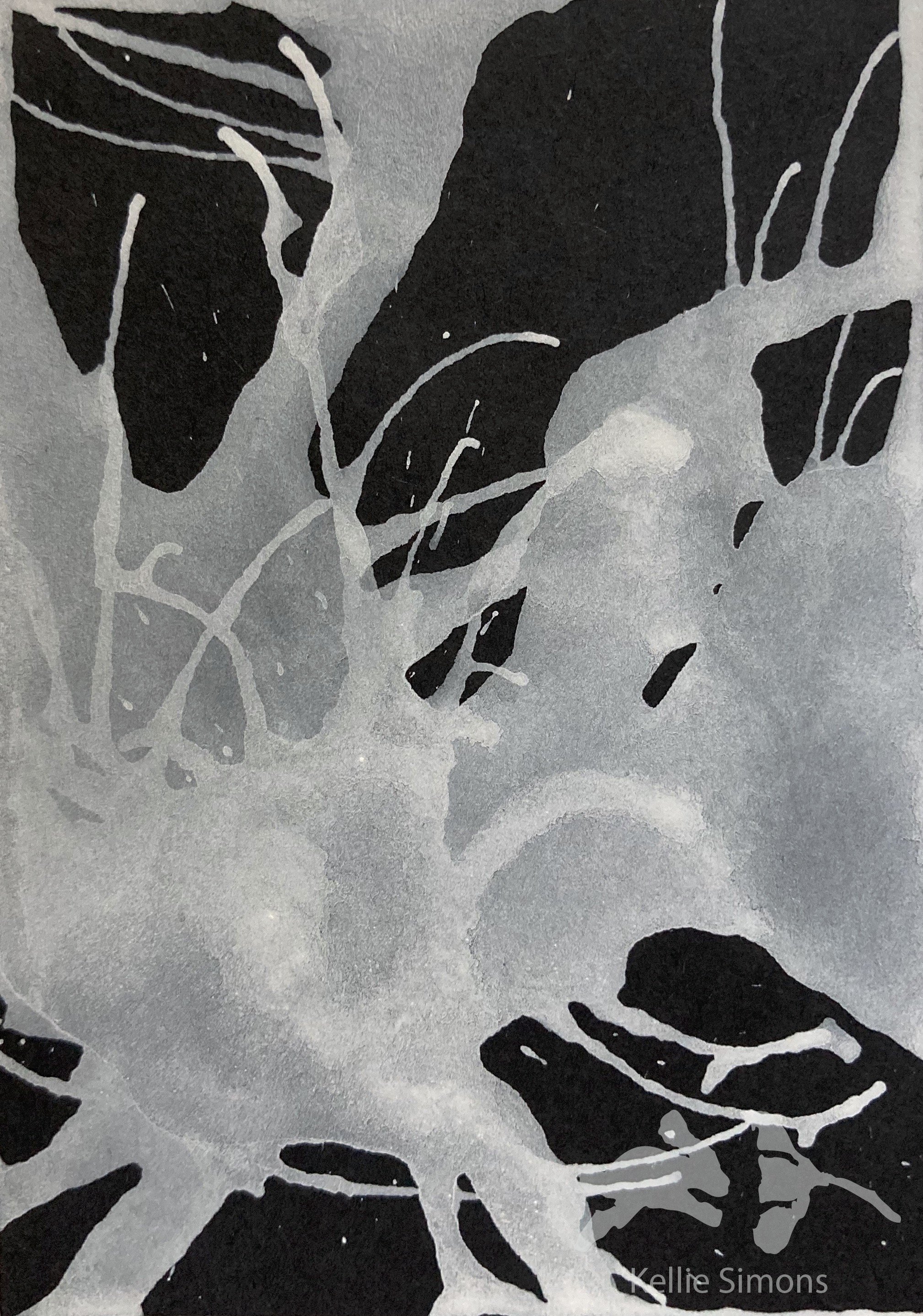 The White Snake Horror 2B (Ink on paper, 2.5x3.5 inches, October 2020)