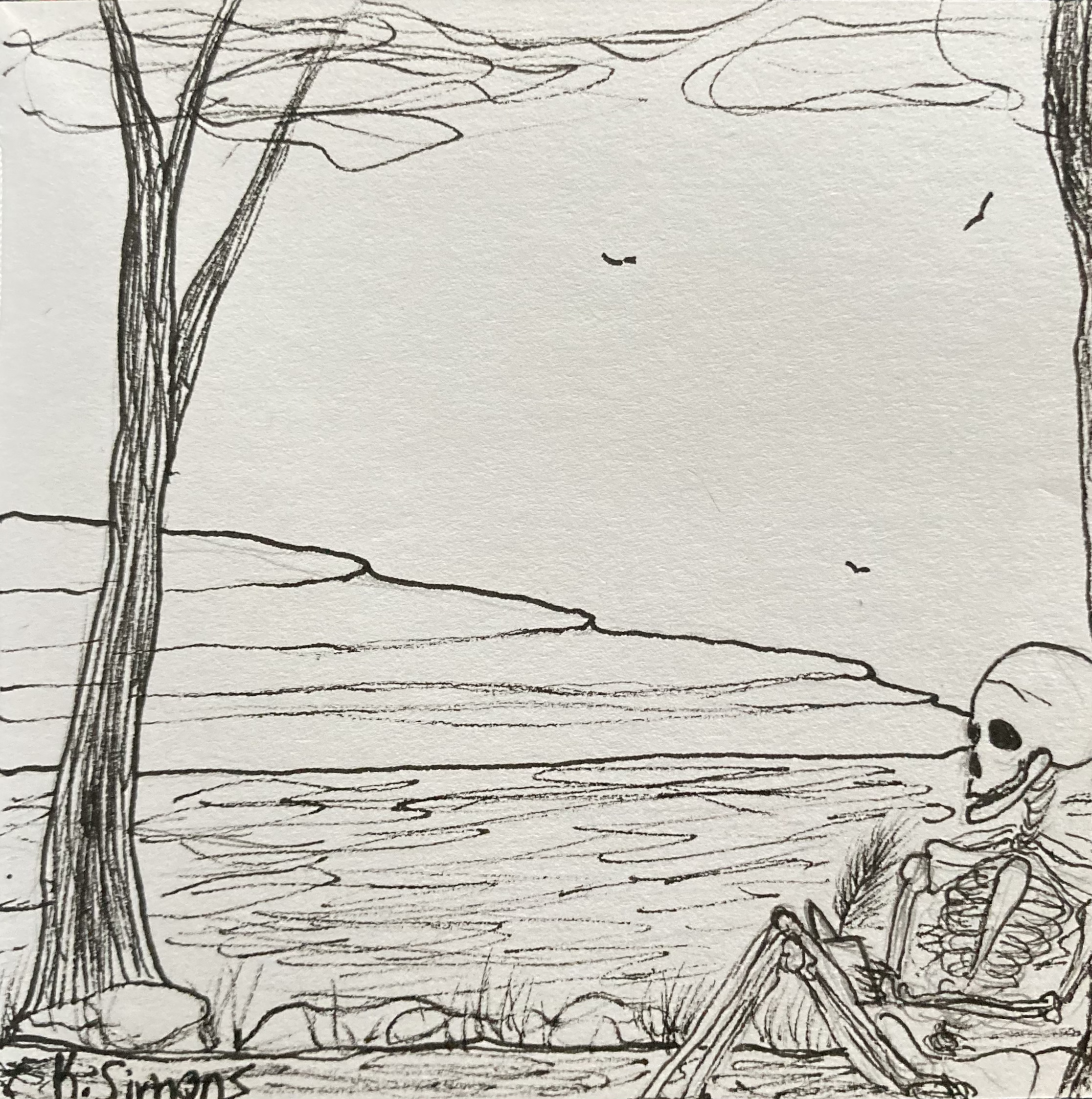 Journal (Pen & pencil on paper, 3.75x3.75 inches, October 2024)