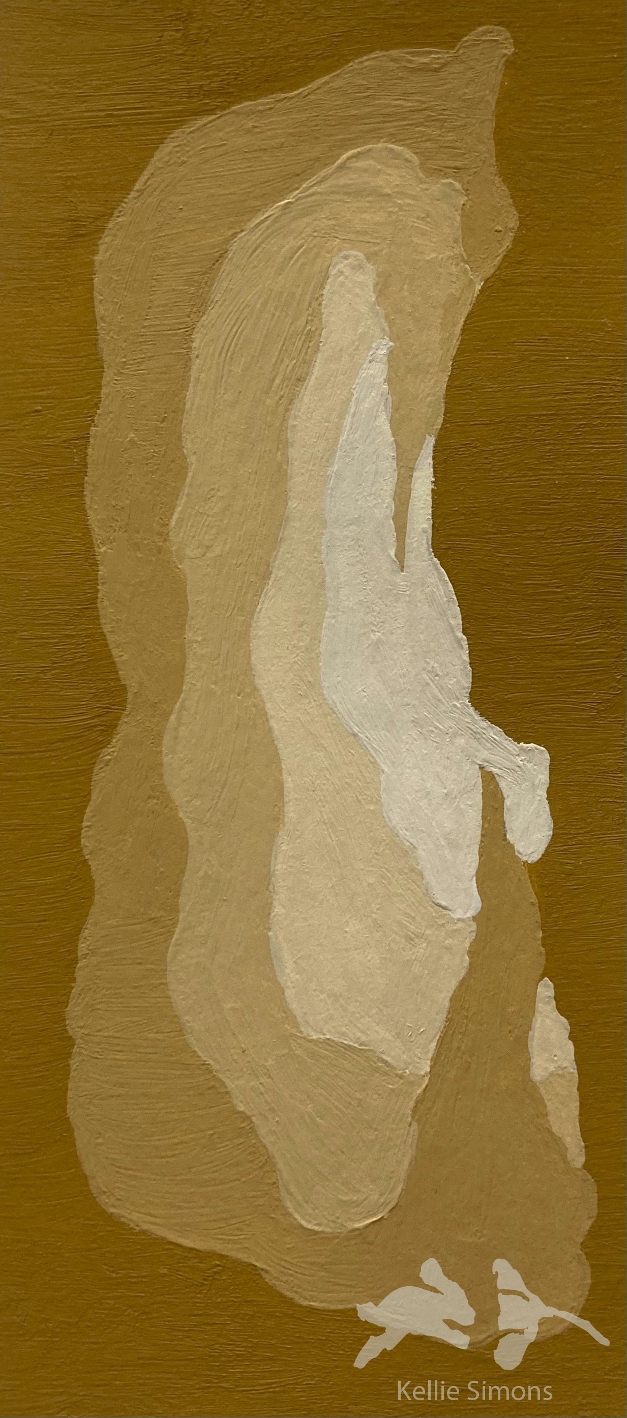 Cave - Value Study (Gouache on paper, 1.75x4 inches, December 2023)