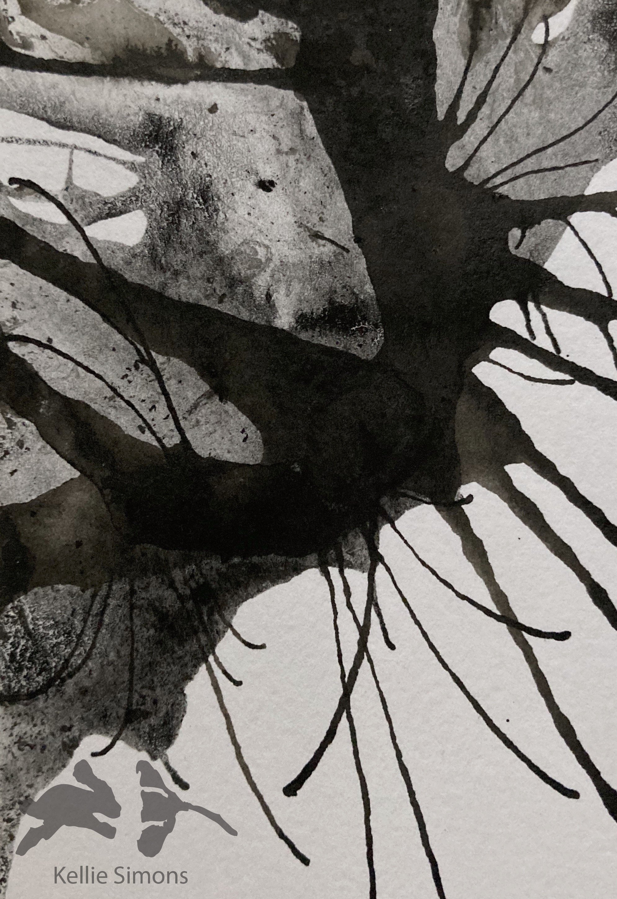 The White Snake Horror Revisited 3A (Ink on paper, 2.5x3.5 inches, October 2020)