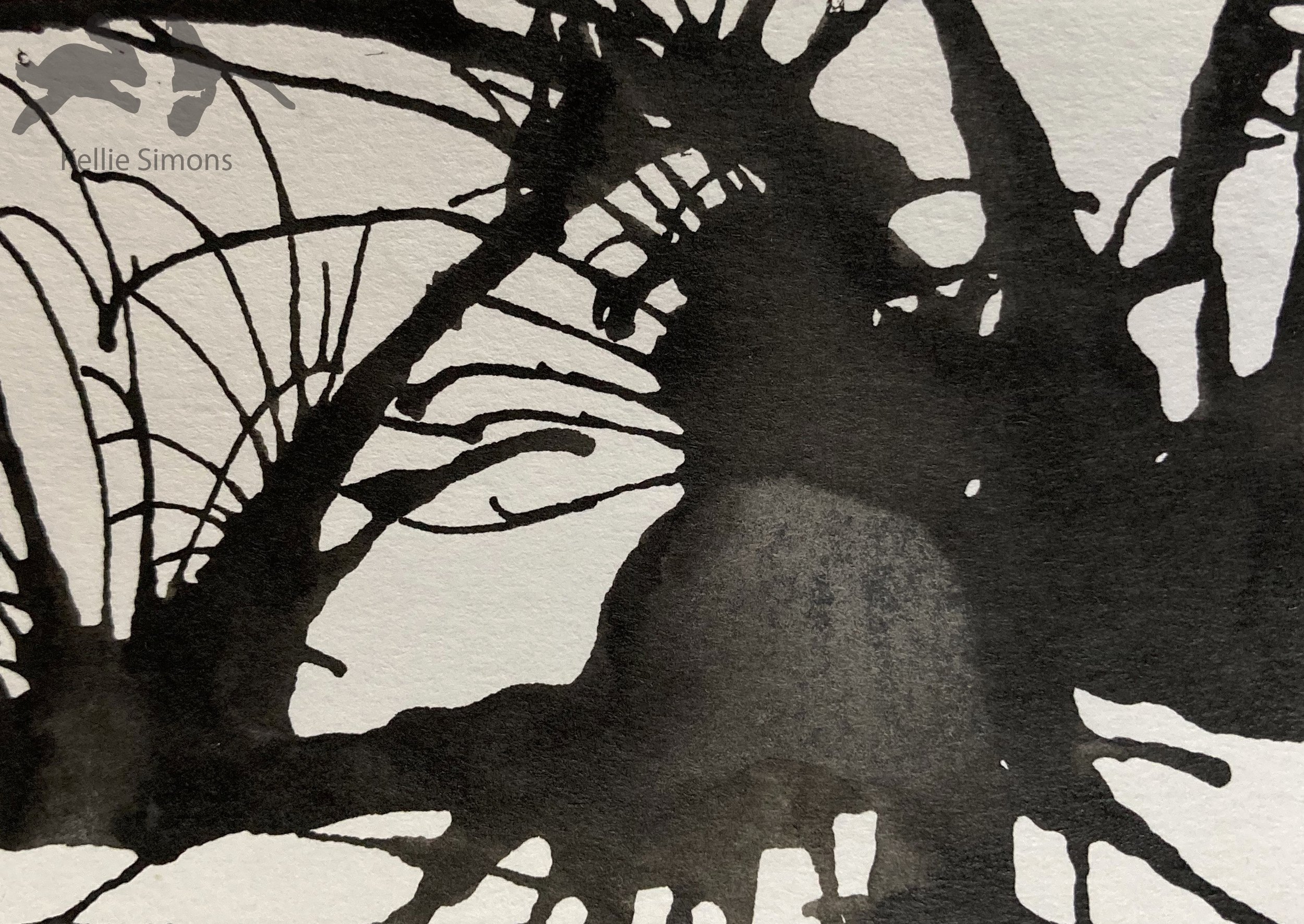 The Pink Horror 2A (Ink on paper, 3.5x2.5 inches, October 2020)
