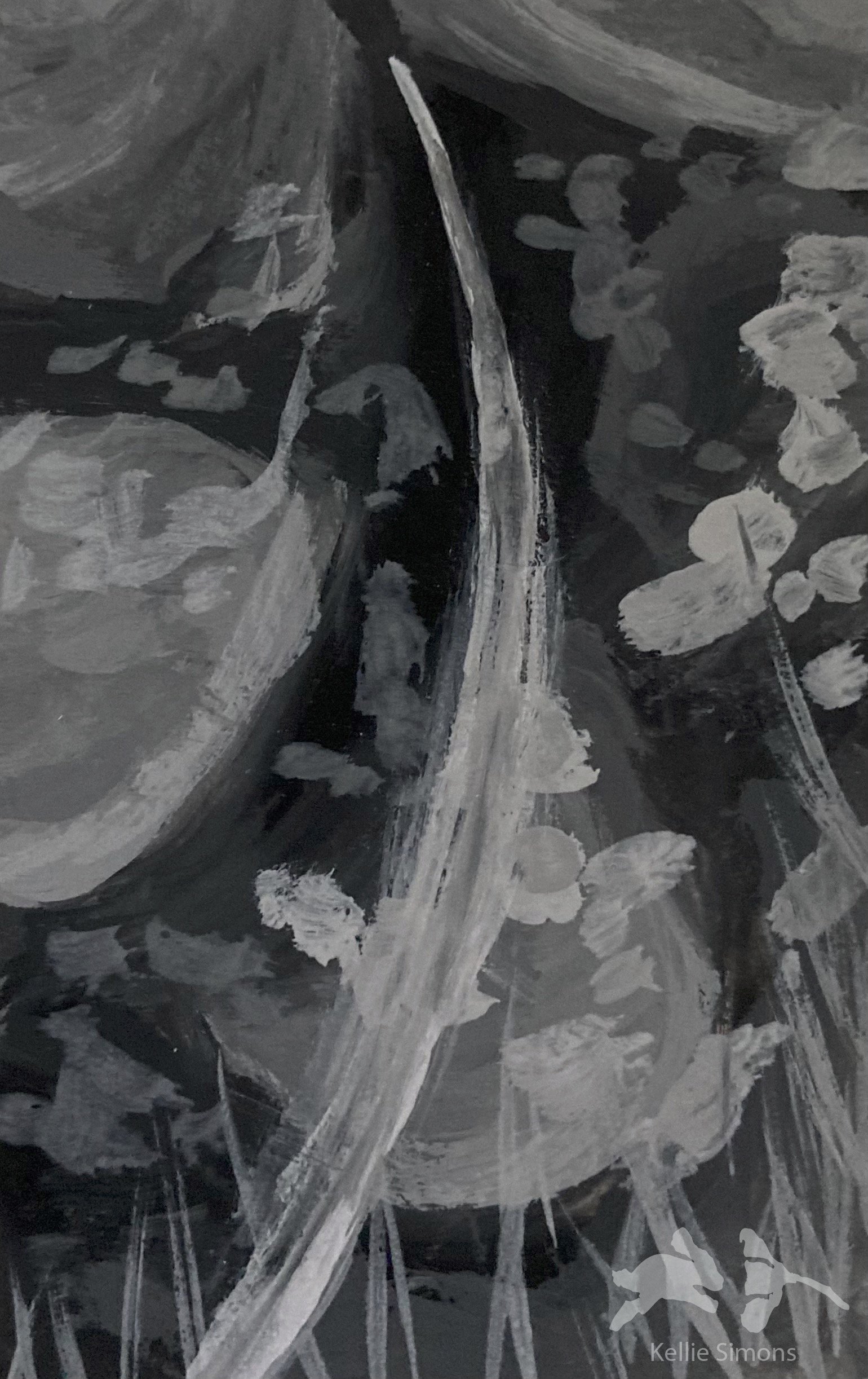 Rocks and Grass (Gouache on paper, 1.75x2.75 inches, August 2022)