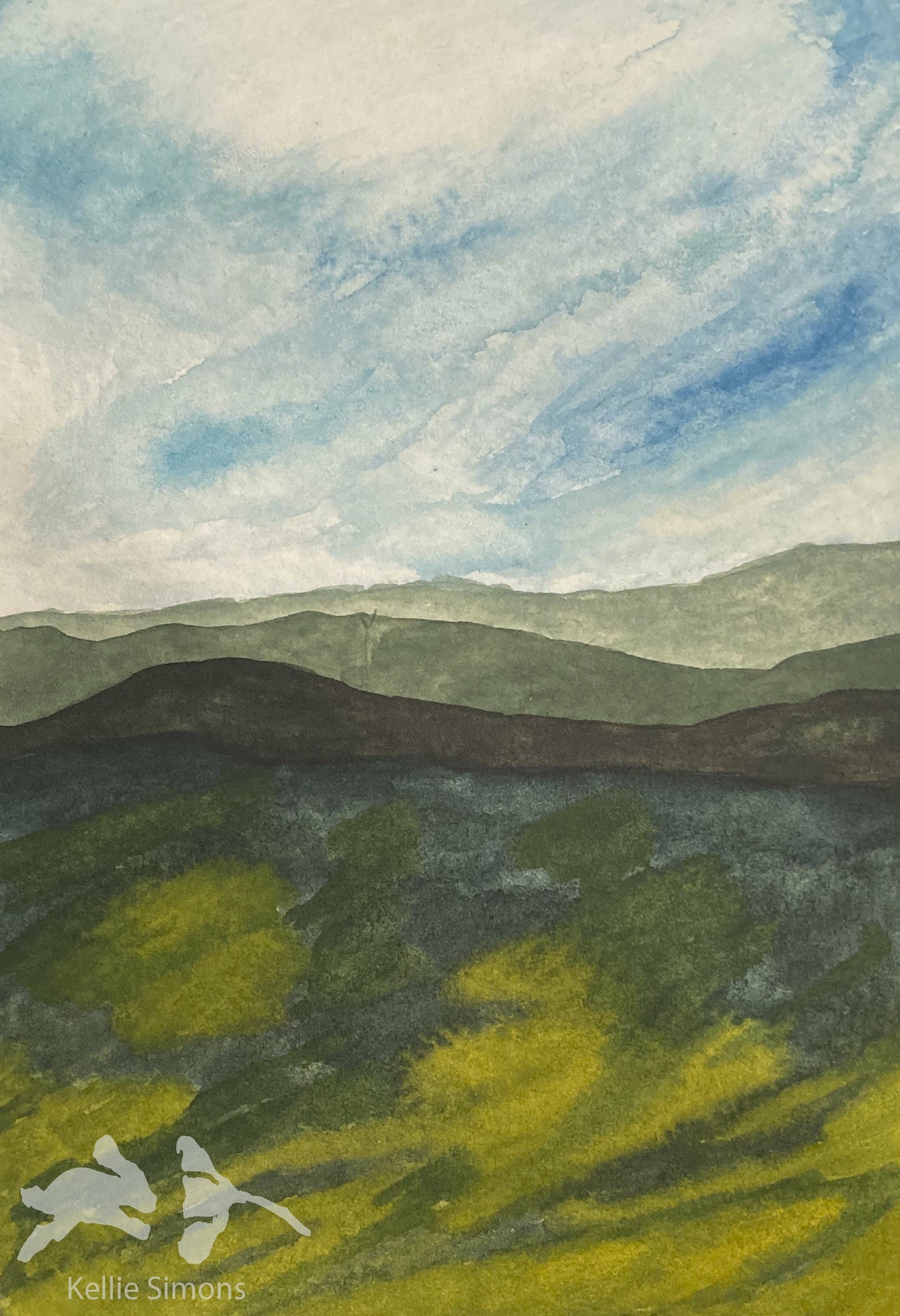 Ireland Memory (Watercolor on paper, 3.5x5 inches, October 2020)
