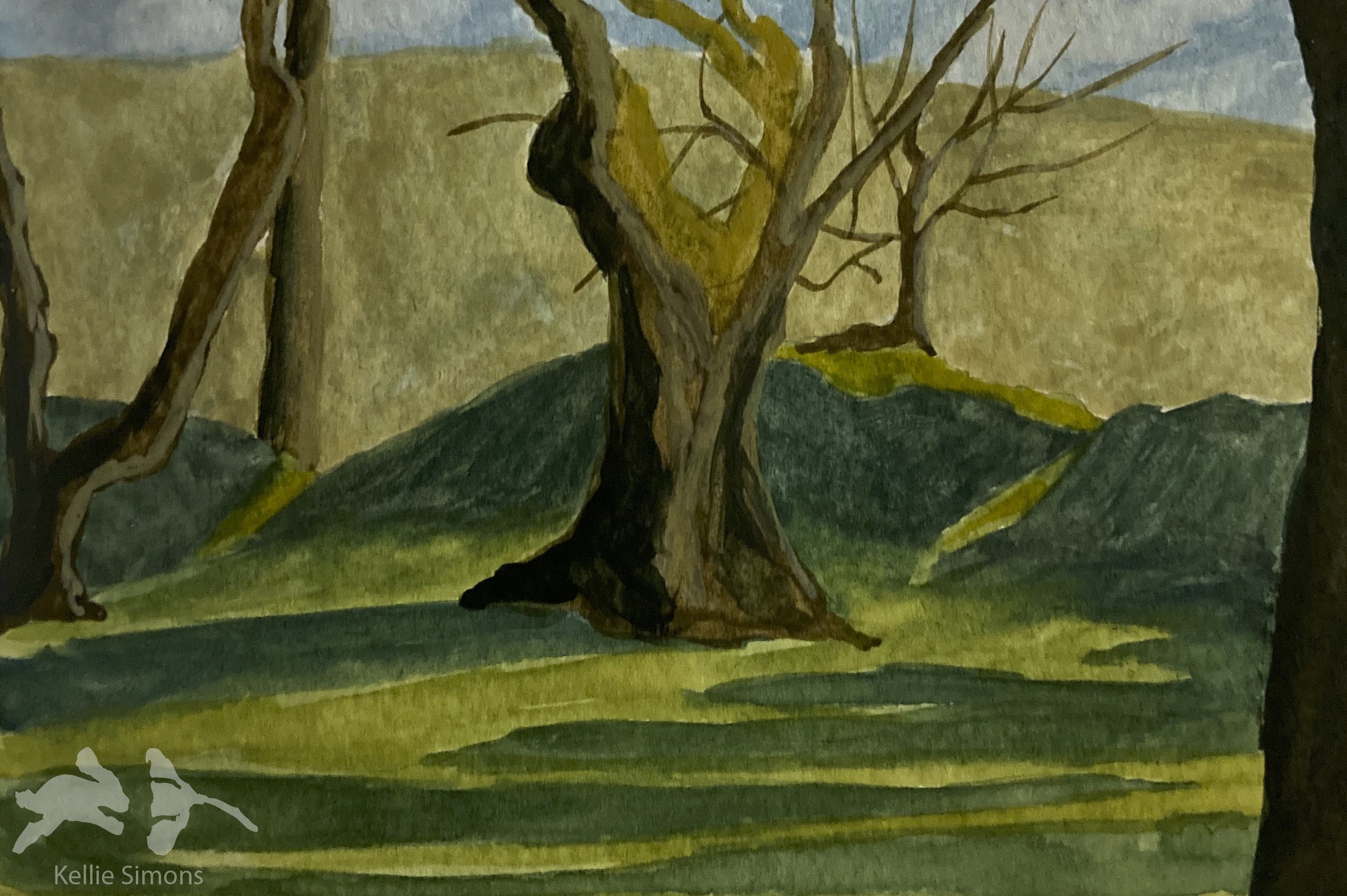 Ireland Memory (Watercolor on paper, 5x3.5 inches, October 2020)