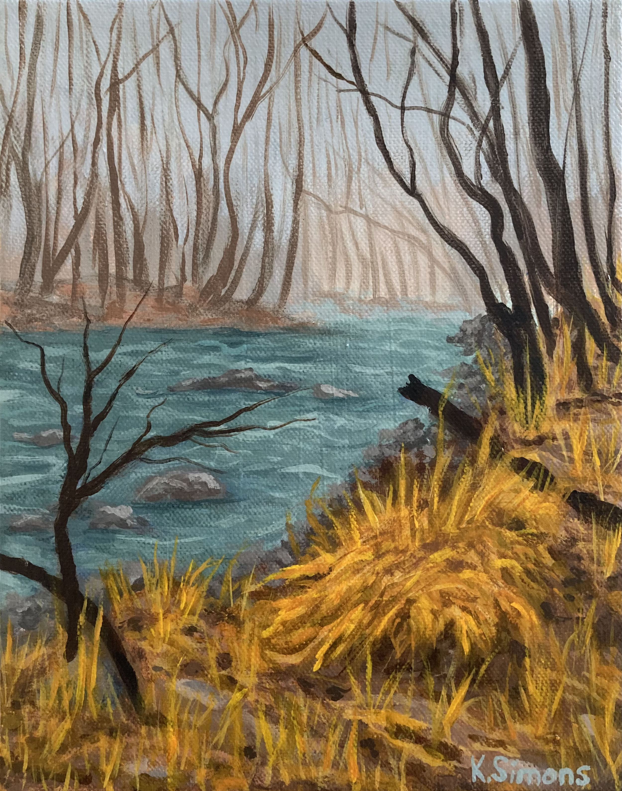 Winter Reminiscence (Acrylic on canvas, 8x10 inches, January 2026)