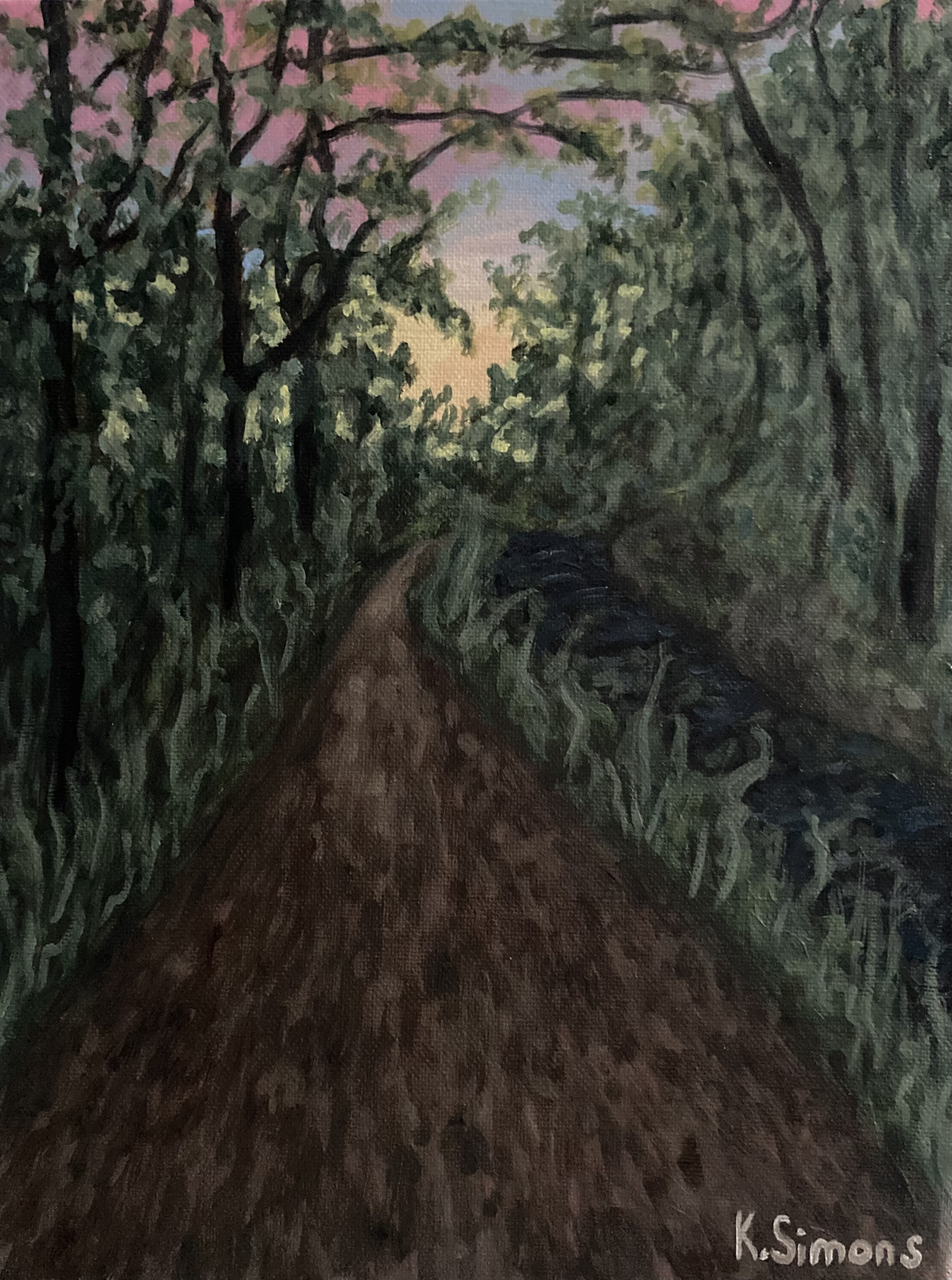 Into the Dusk (Oil on canvas, 9x12 inches, September 2024)