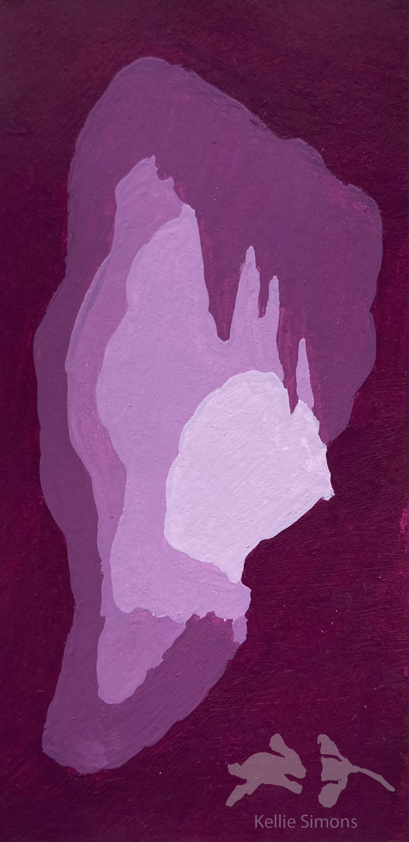 Cave - Value Study (Gouache on paper, 1.5x3.25 inches, February 2025)