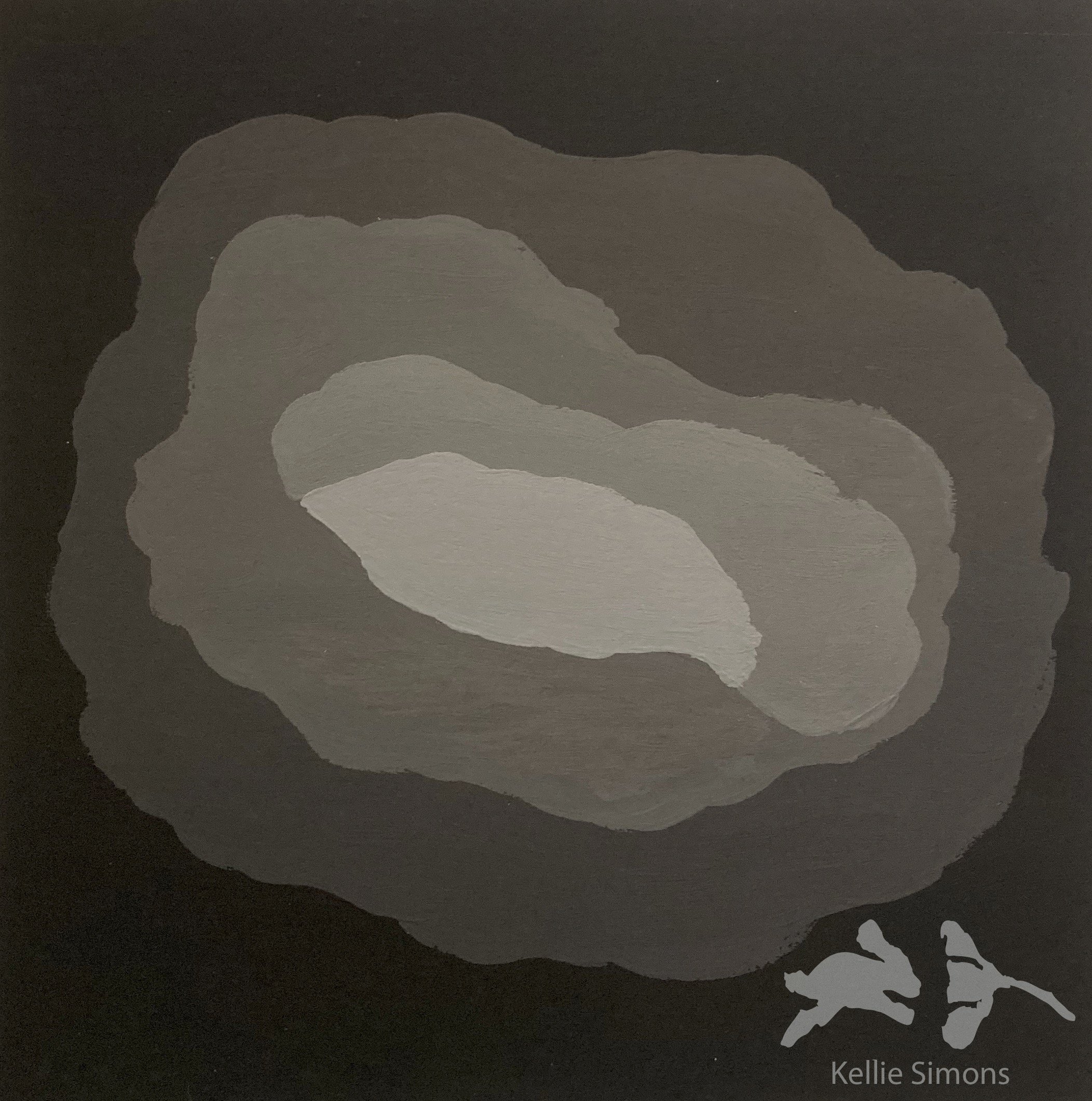 Sepia Cave (Gouache on paper, 5.25x5.25 inches, June 2021)