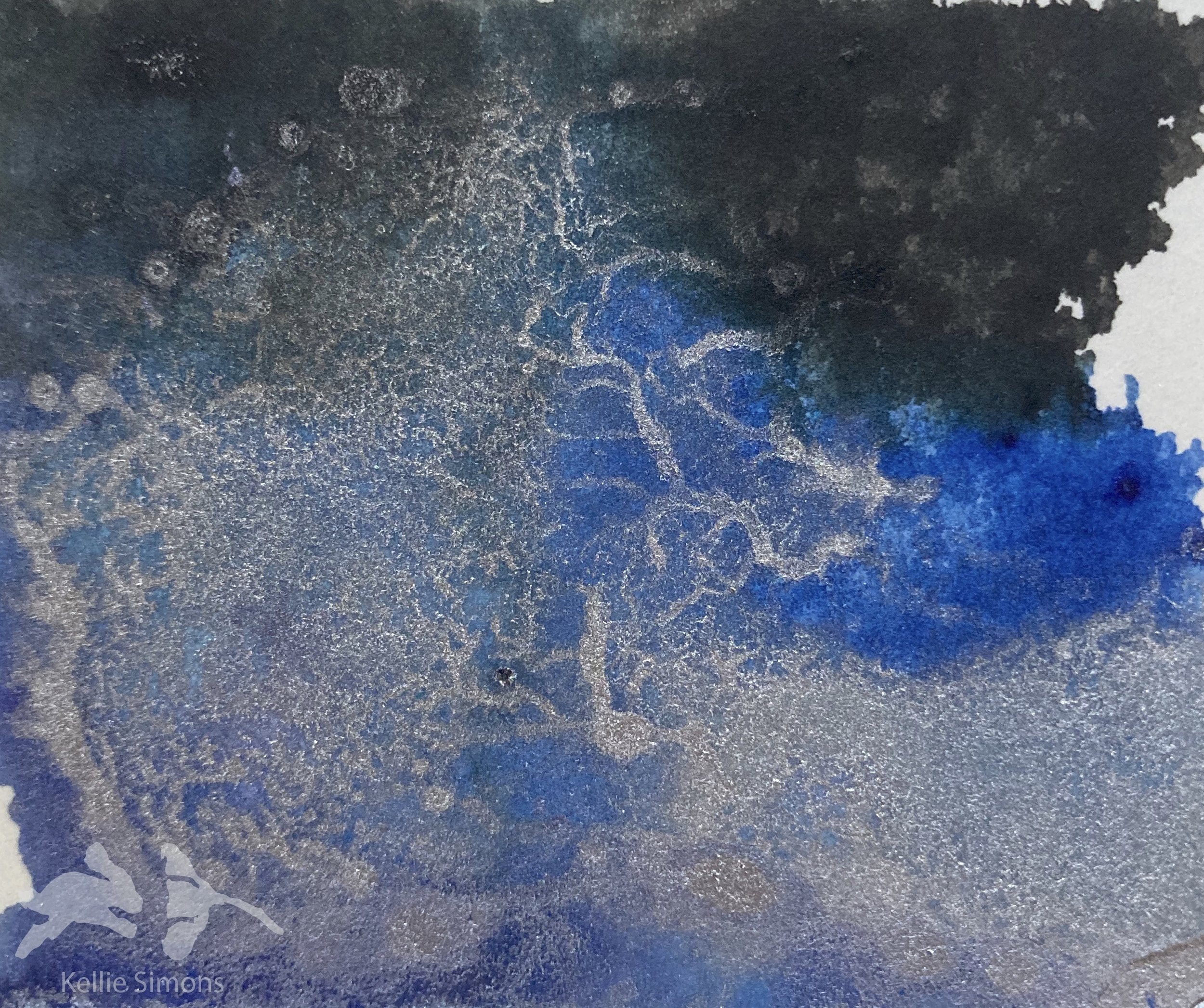 Bluebeard Wonder Revisited 2B (Ink on paper, 2.5x2 inches, November 2020)