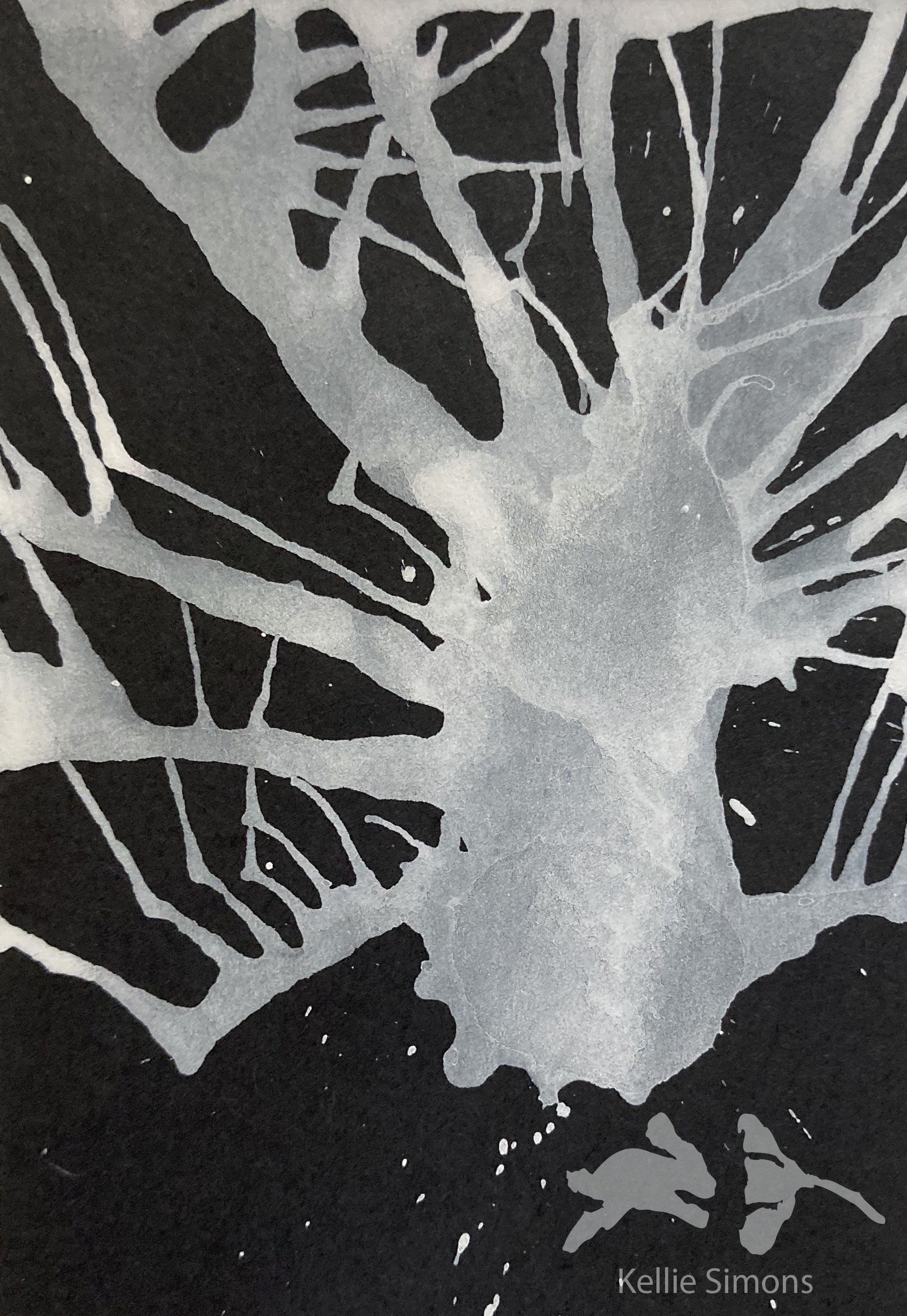 The White Snake Horror 1B (Ink on paper, 2.5x3.5 inches, October 2020)