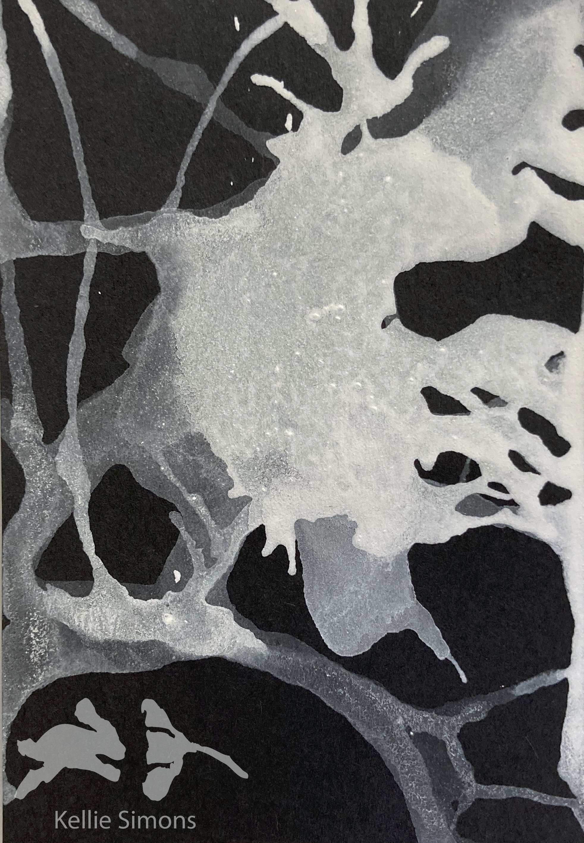 Cinderella Horror 2B (Ink on paper, 2.5x3.5 inches, September 2020)