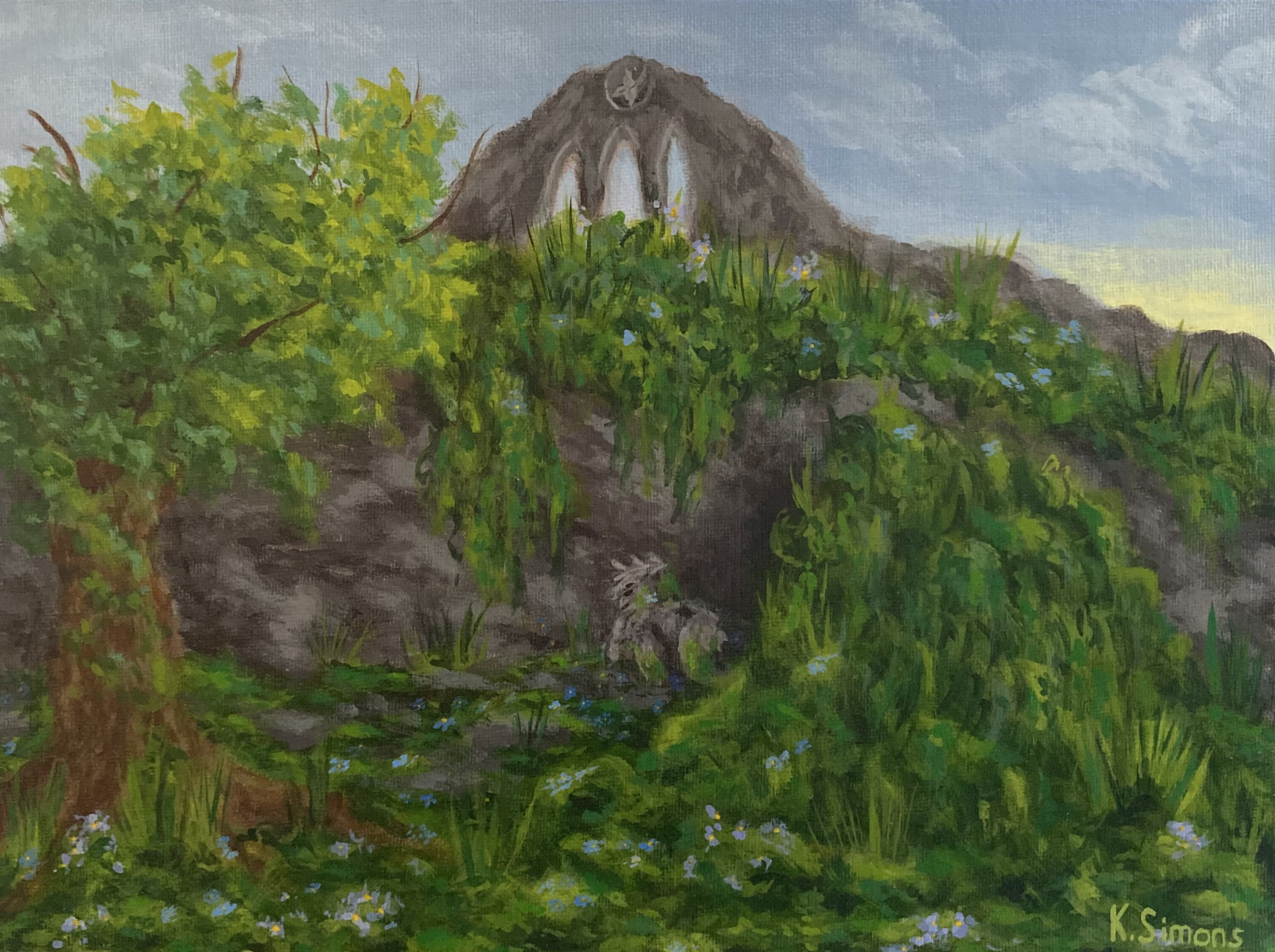 Changing Faith: Finding Divinity in Nature (Acrylic on canvas board, 12x9 inches, January 2025)
