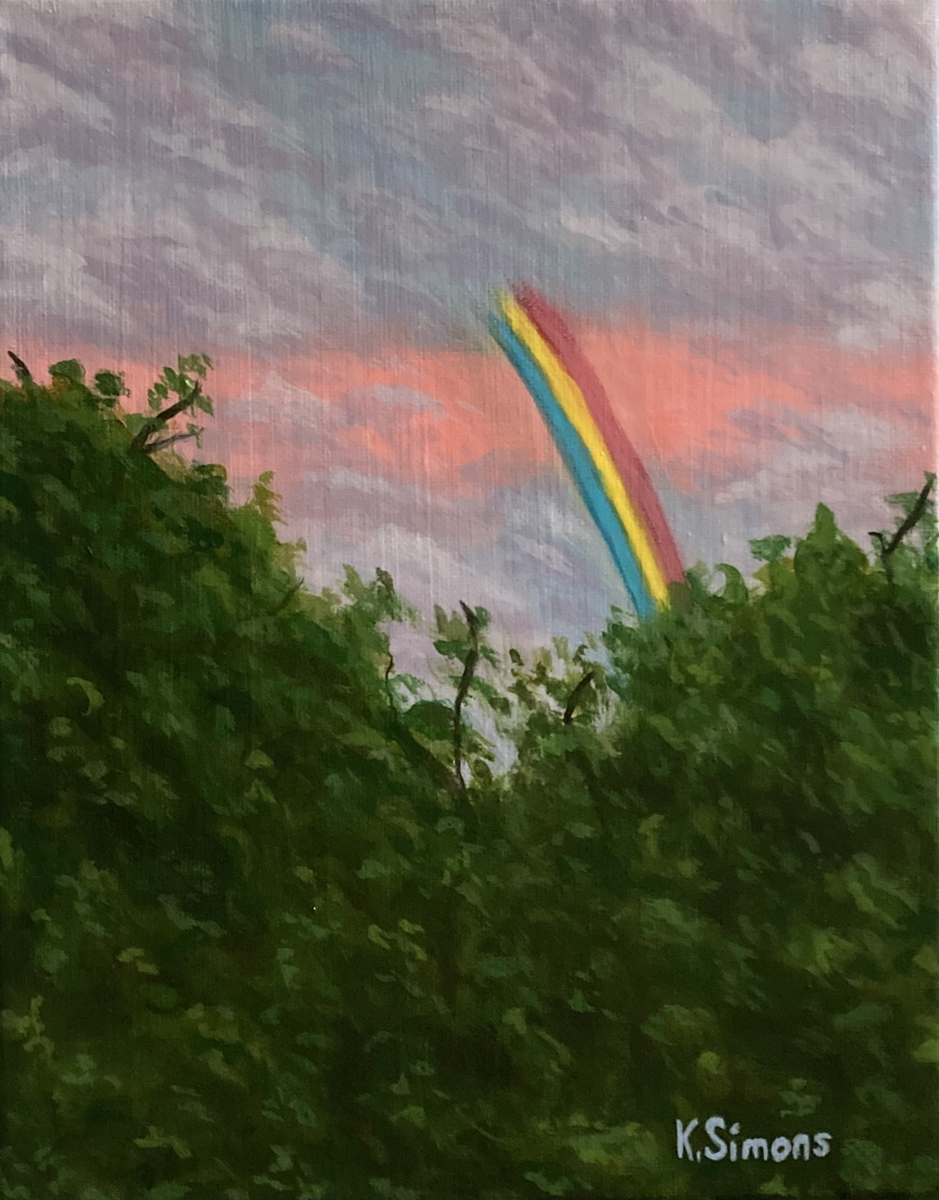 The Rising Light of Hope (Acrylic on canvas, 8x10 inches, December 2024)