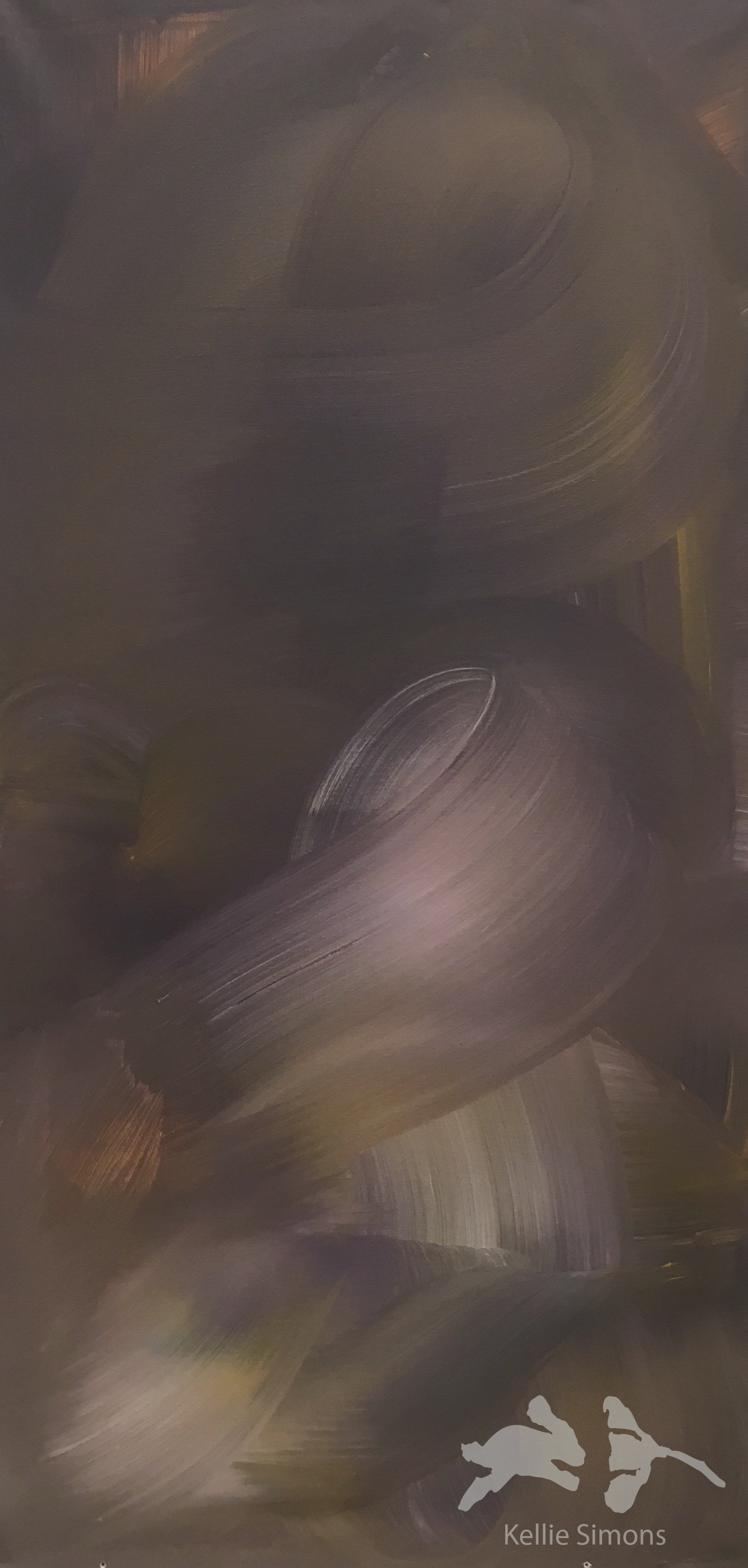 Untitled 1 (Acrylic on canvas, 18x36 inches, February 2020)