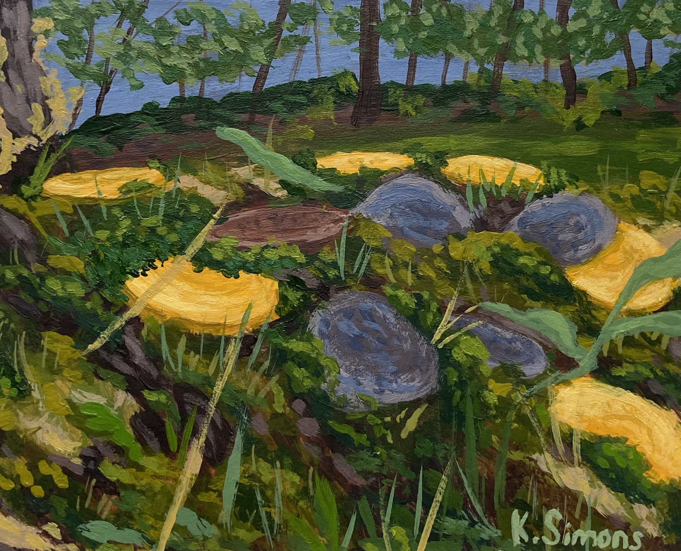 An Offering to Fairies (Acrylic on paper, 4x3.25 inches, March 2026)