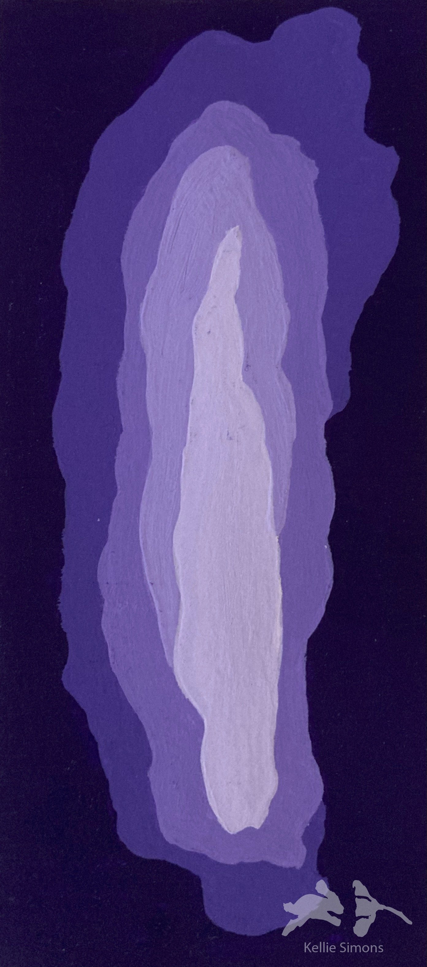 Cave - Value Study (Gouache on paper, 1.75x3.75 inches, August 2022)