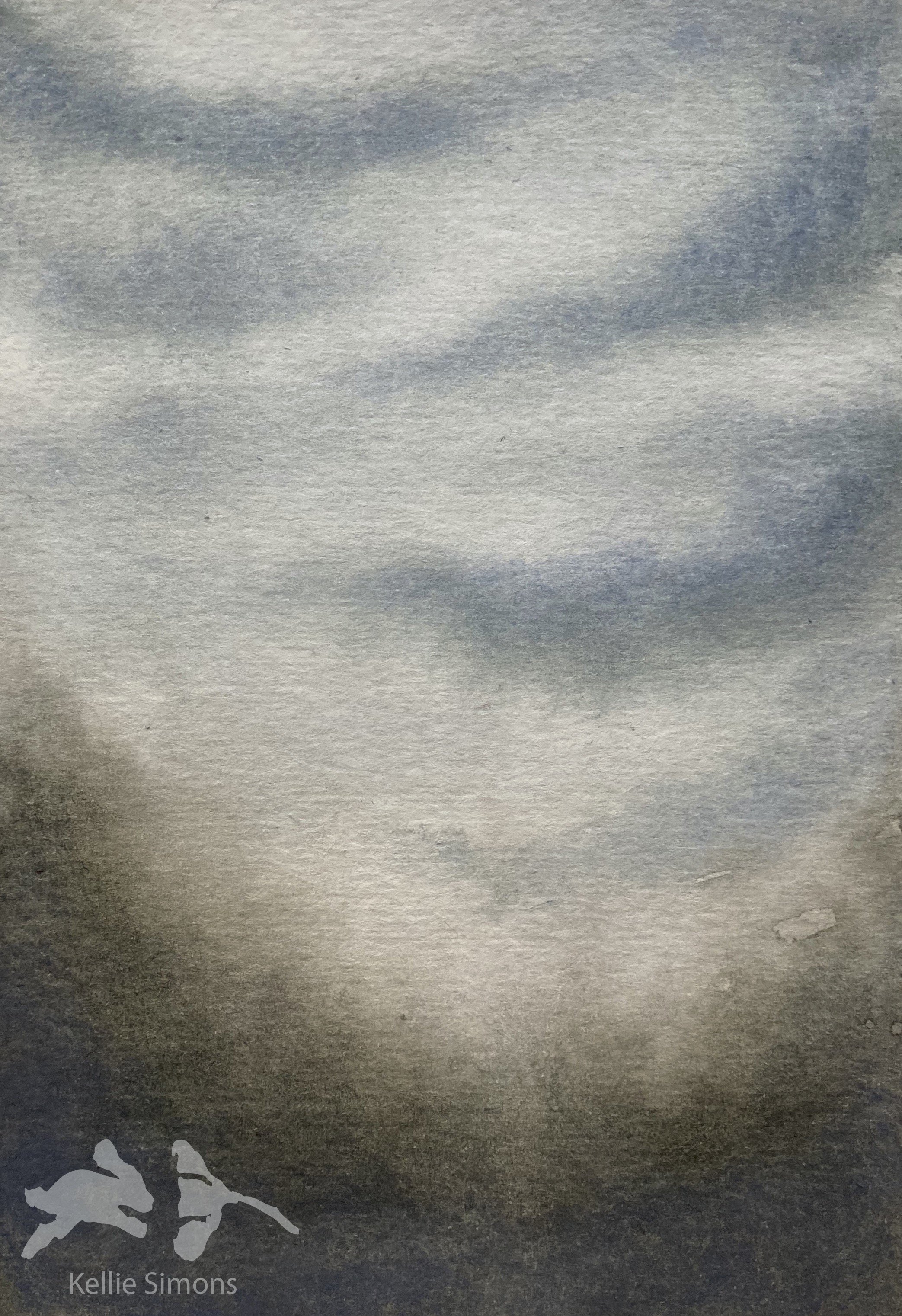 One Foggy Morning (Watercolor on paper, 6x8 inches, November 2020)