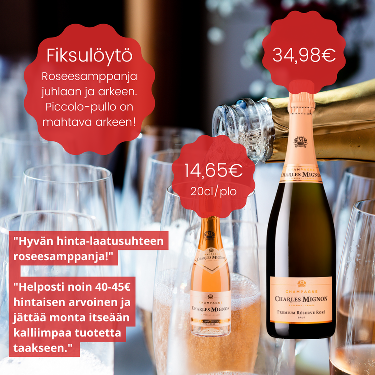 Roseesamppanja, joka on todellinen Fiksulöytö!