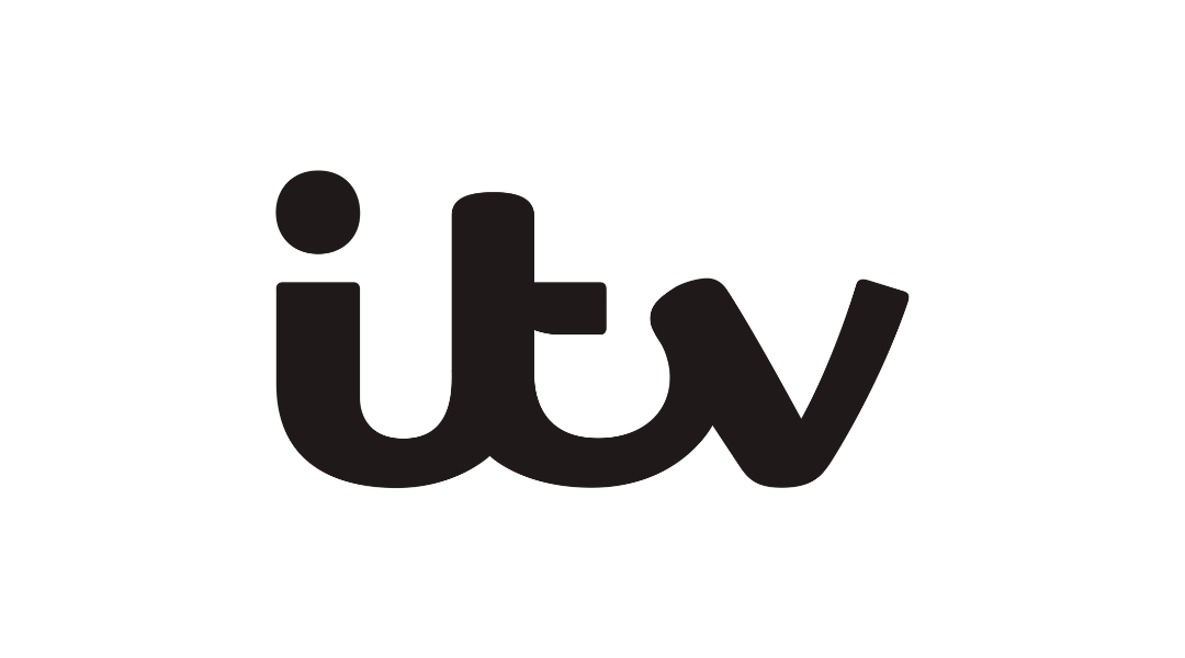 ITV logo in black on white background.