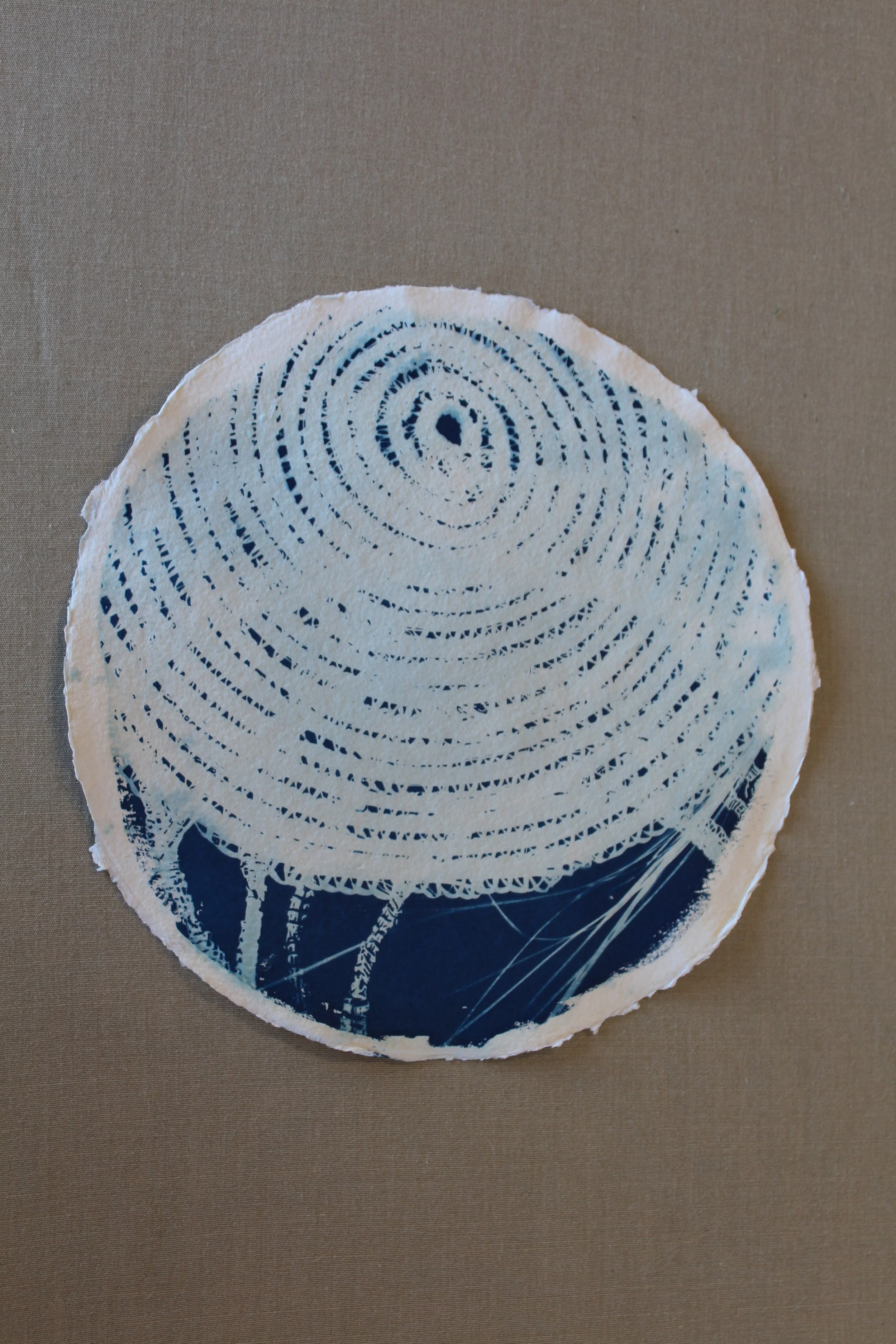 Oceanic Dreamscape Cyanotype - Woven wish