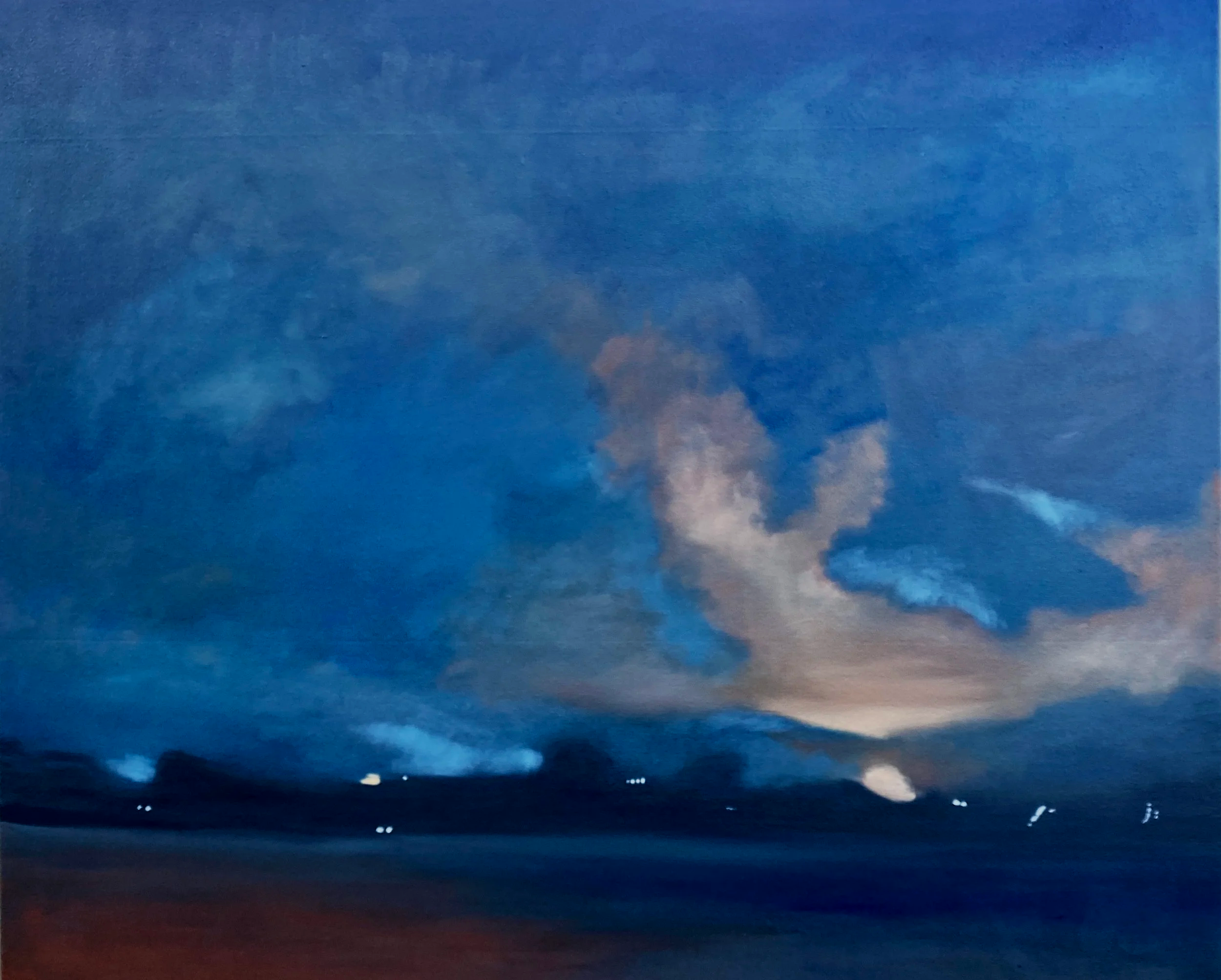 Night Glow II 120x100 cm oil on canvas