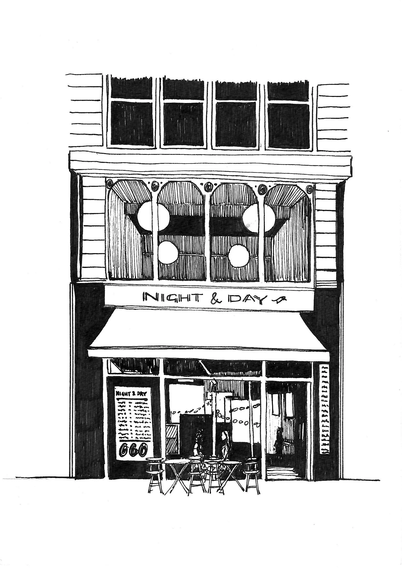 Night & Day Cafe, Oldham St, Manchester (PRINT)
