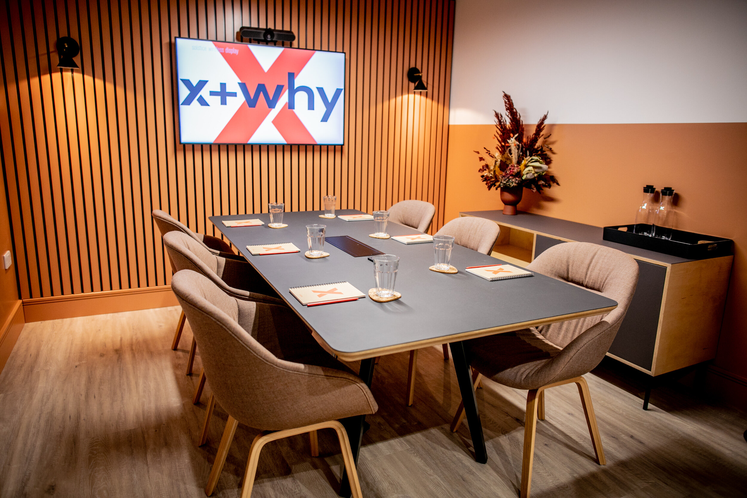 The Huddle meeting room at X+Why the Fulwood on Tally Market