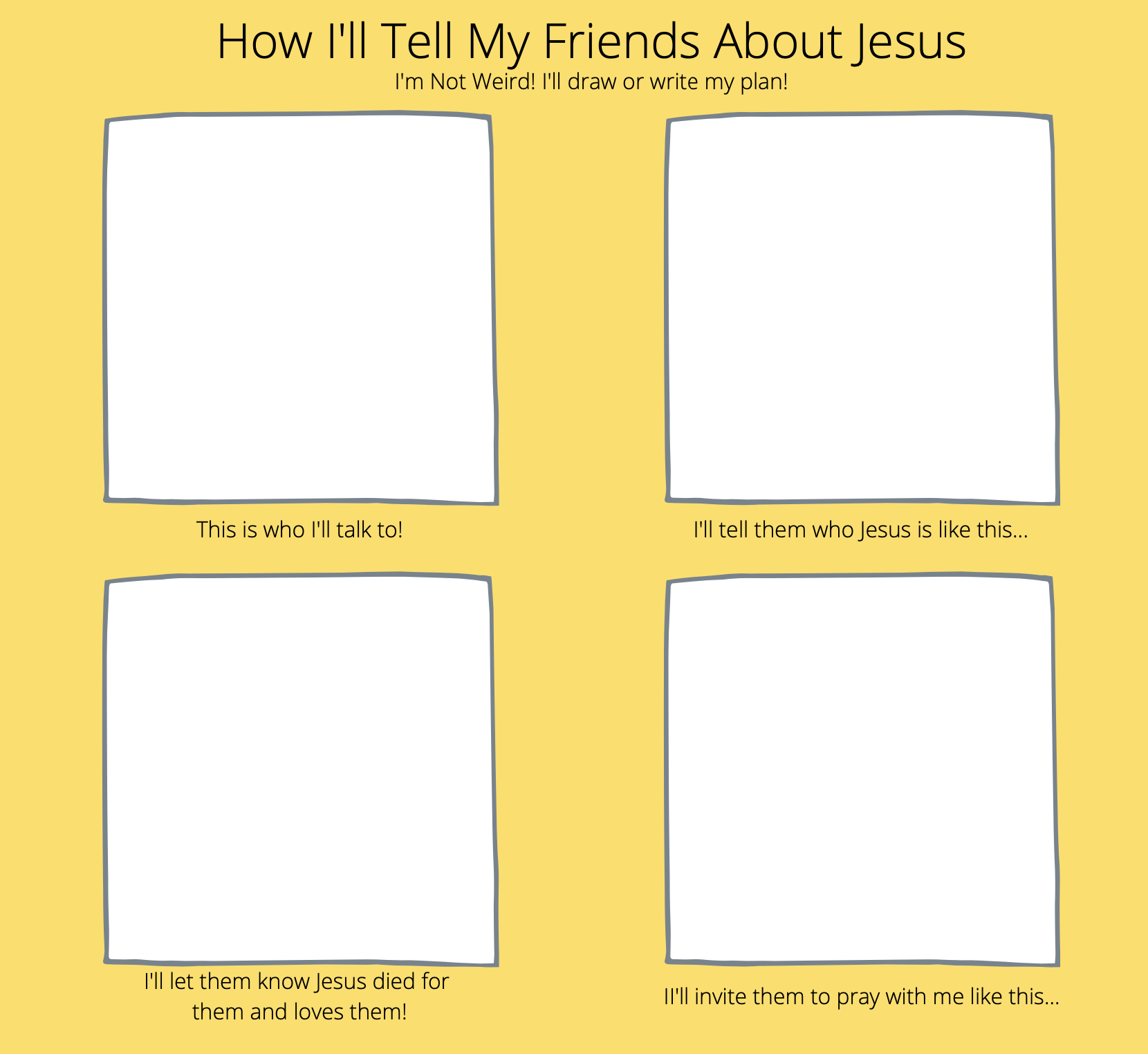 A copy of the worksheet in I'm Not Weird