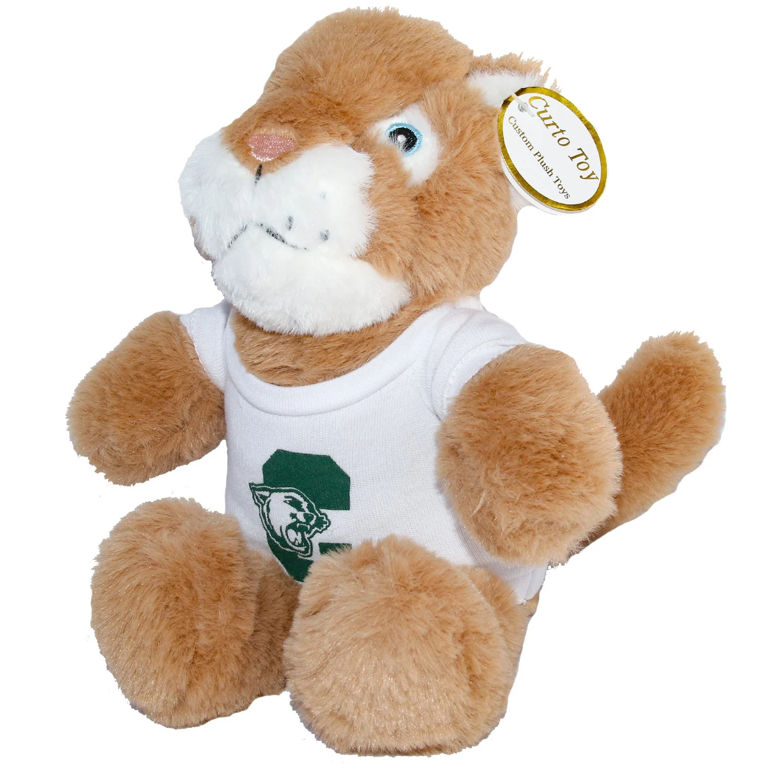 Doudou marionnette lion beige marron blanc Savane BABY NAT