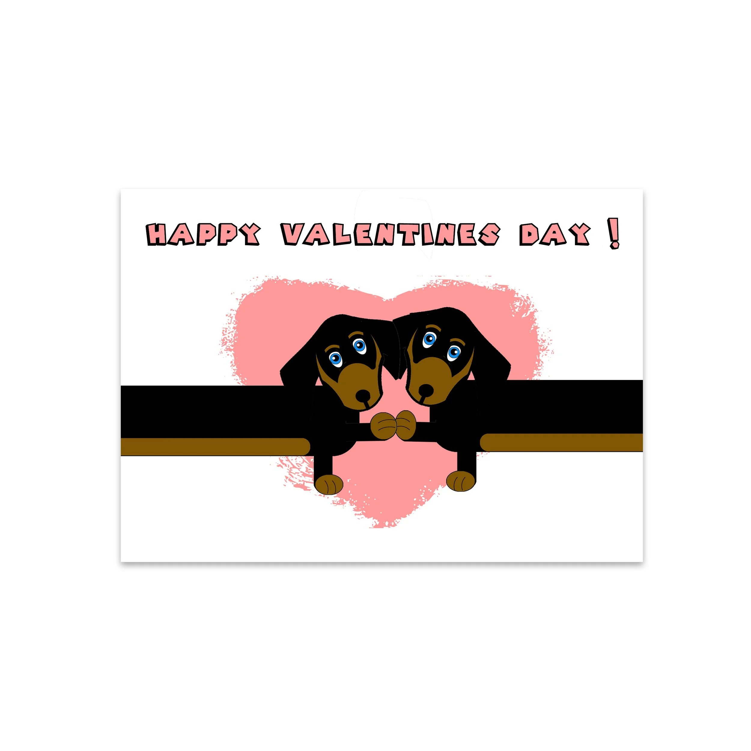 Valentines Day Dachshund Card