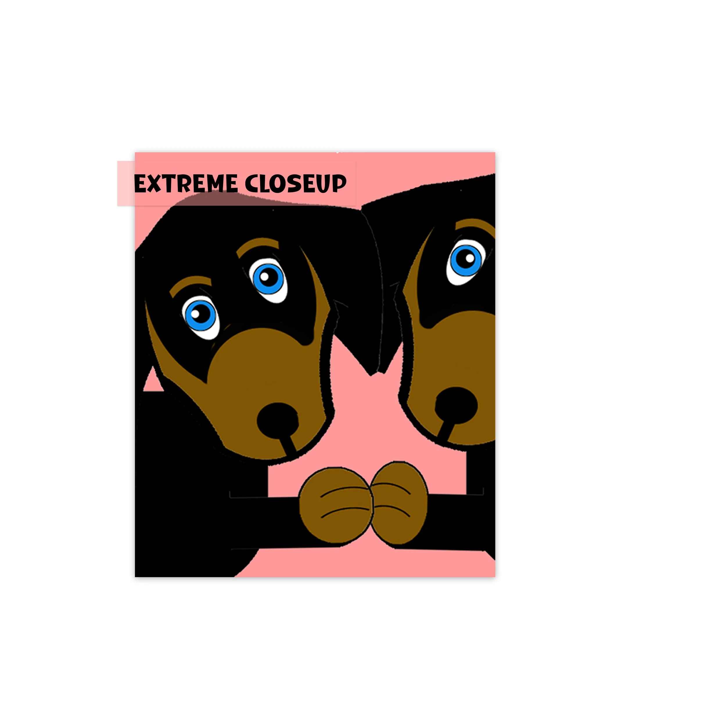 Dachshund Valentines Day Greeting Card Extreme Closeup 1.jpg