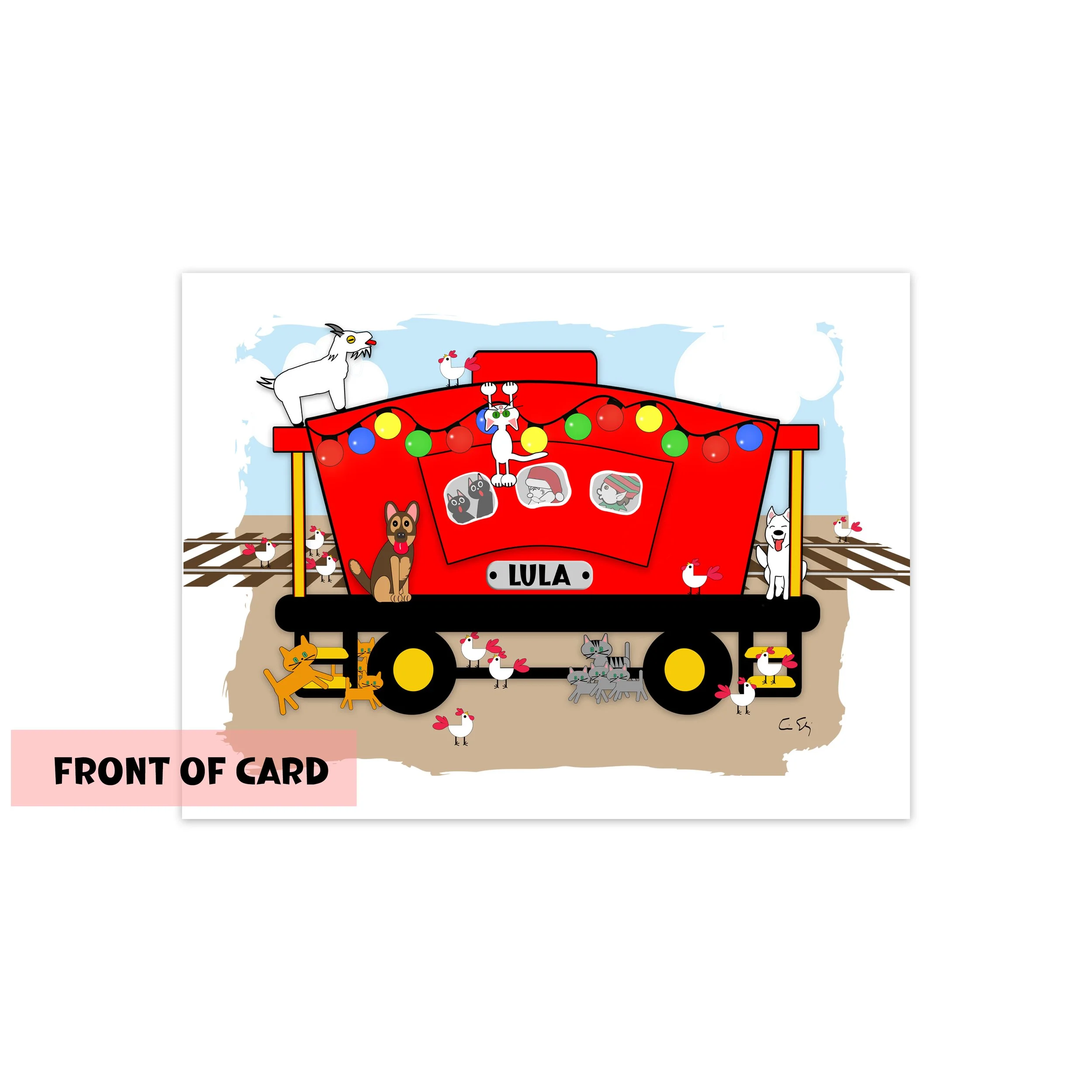 Lula Train Depot Christmas Cards - Set of 8