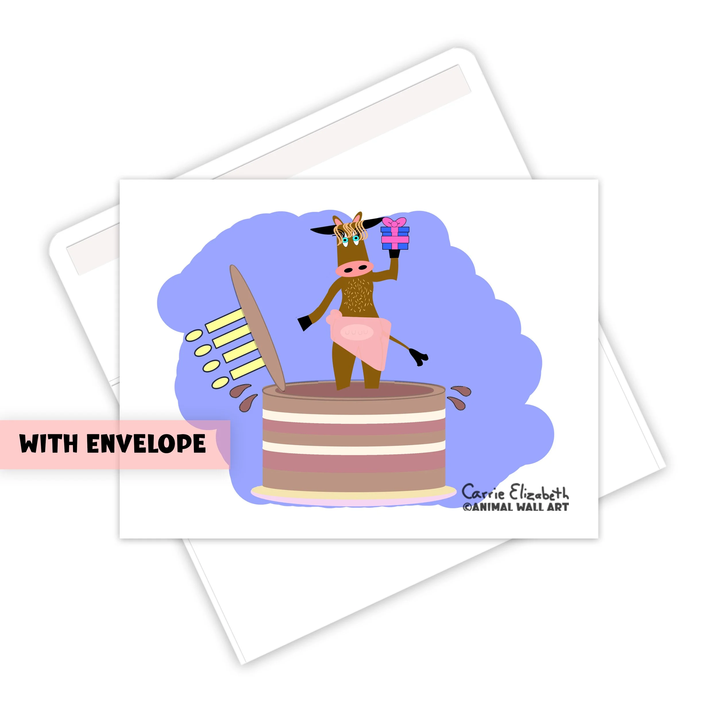 Bovine Betty Happy Birthday Cow Greeting Card Envelope.jpg
